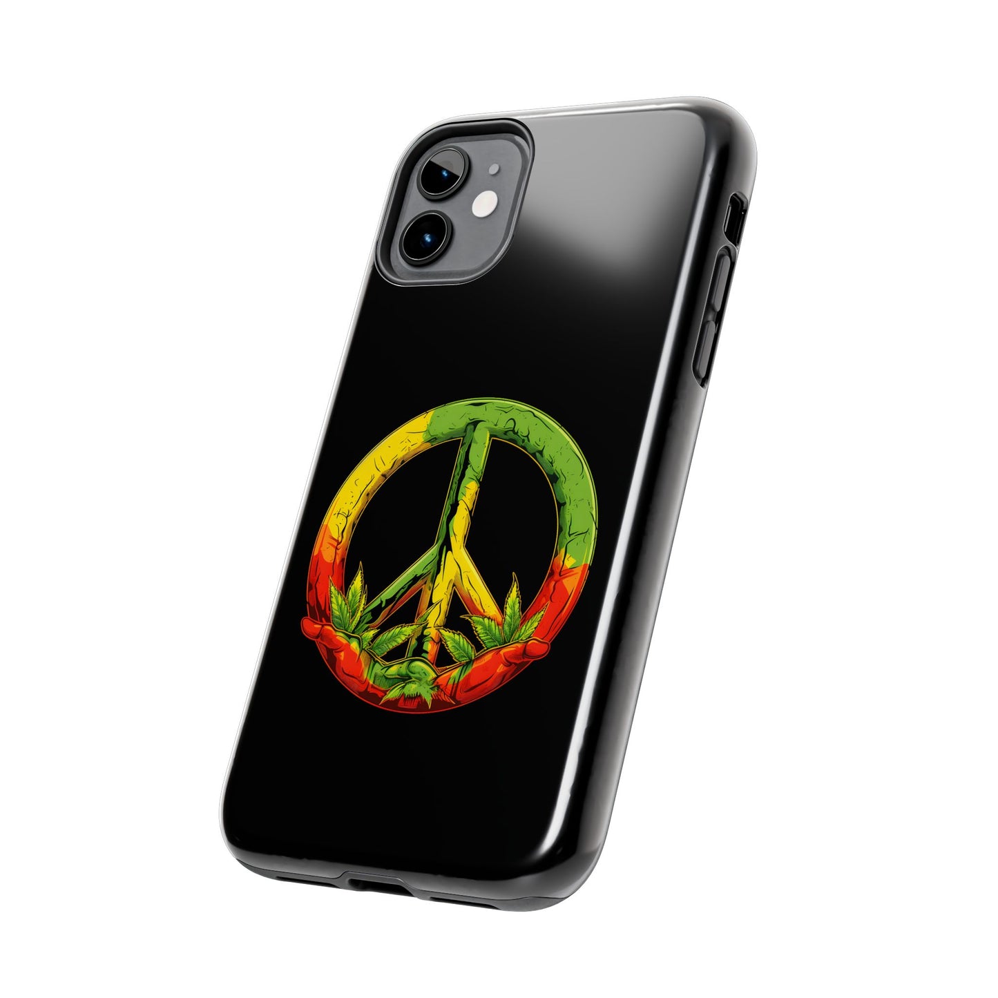 Reggae Peace Sign Tough iPhone Case