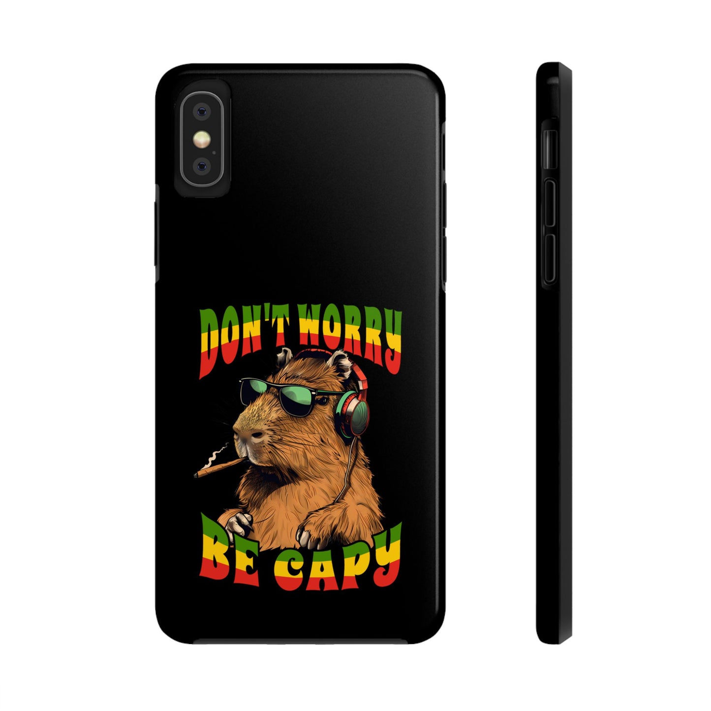 Reggae Capybara Don't Worry Be Capy Tough iPhone Case