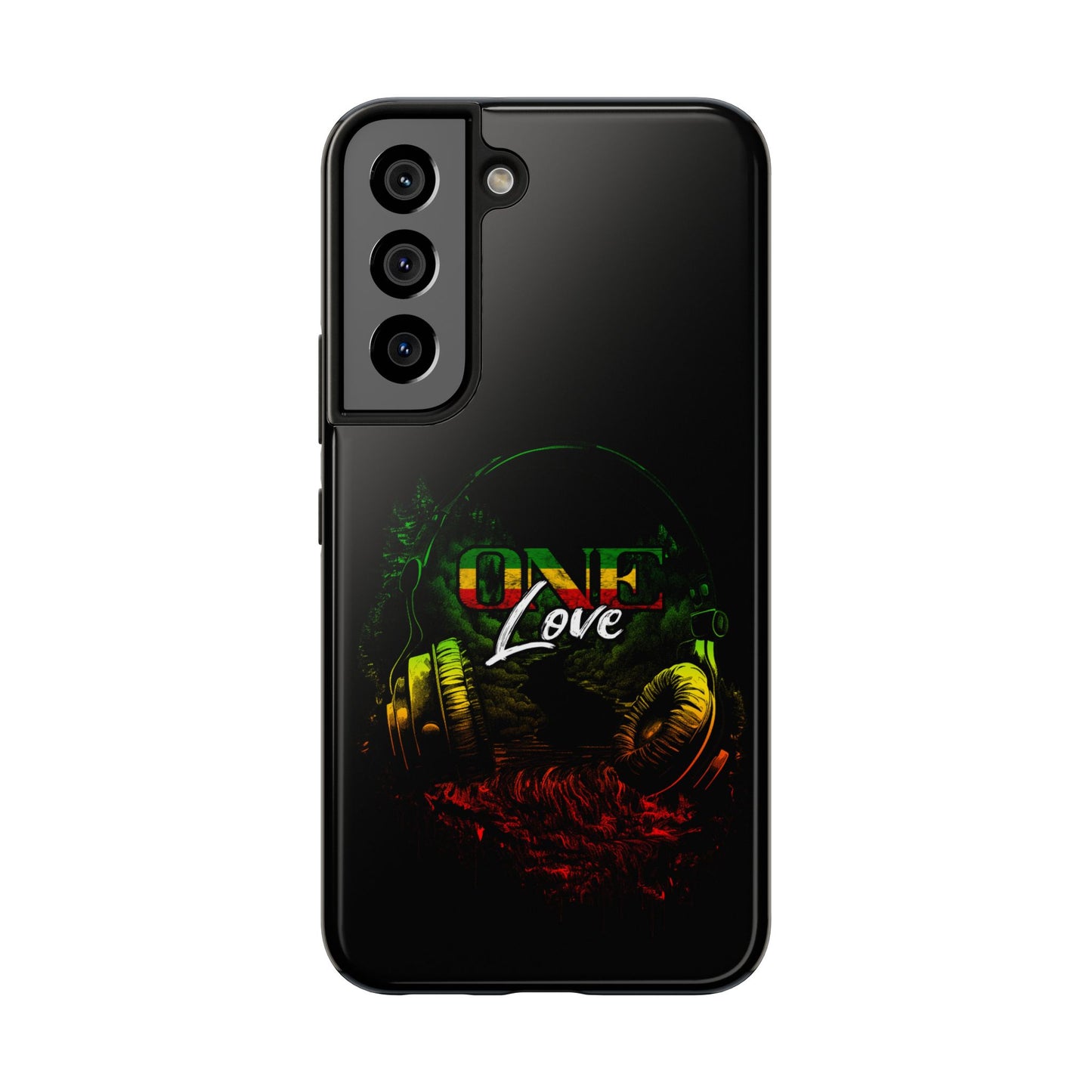 Reggae Music Headphones One Love Tough Samsung Galaxy Phone Case