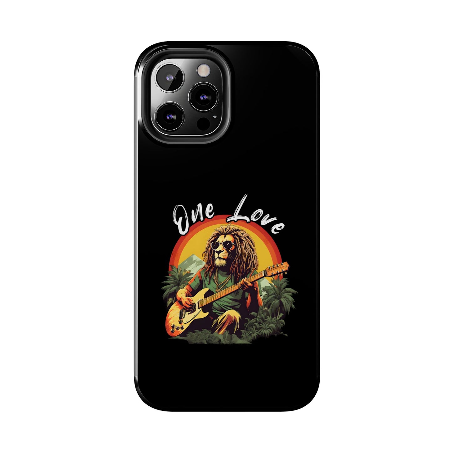 Reggae Music Lion Guitarist Tough iPhone Case