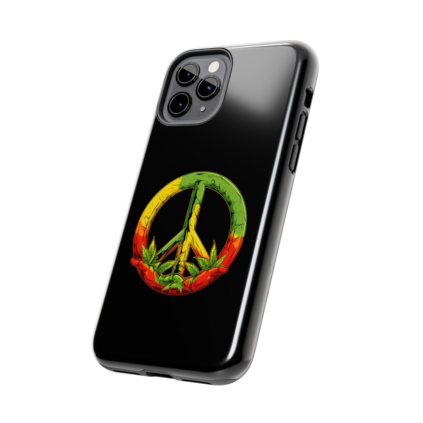 Reggae Peace Sign Tough iPhone Case