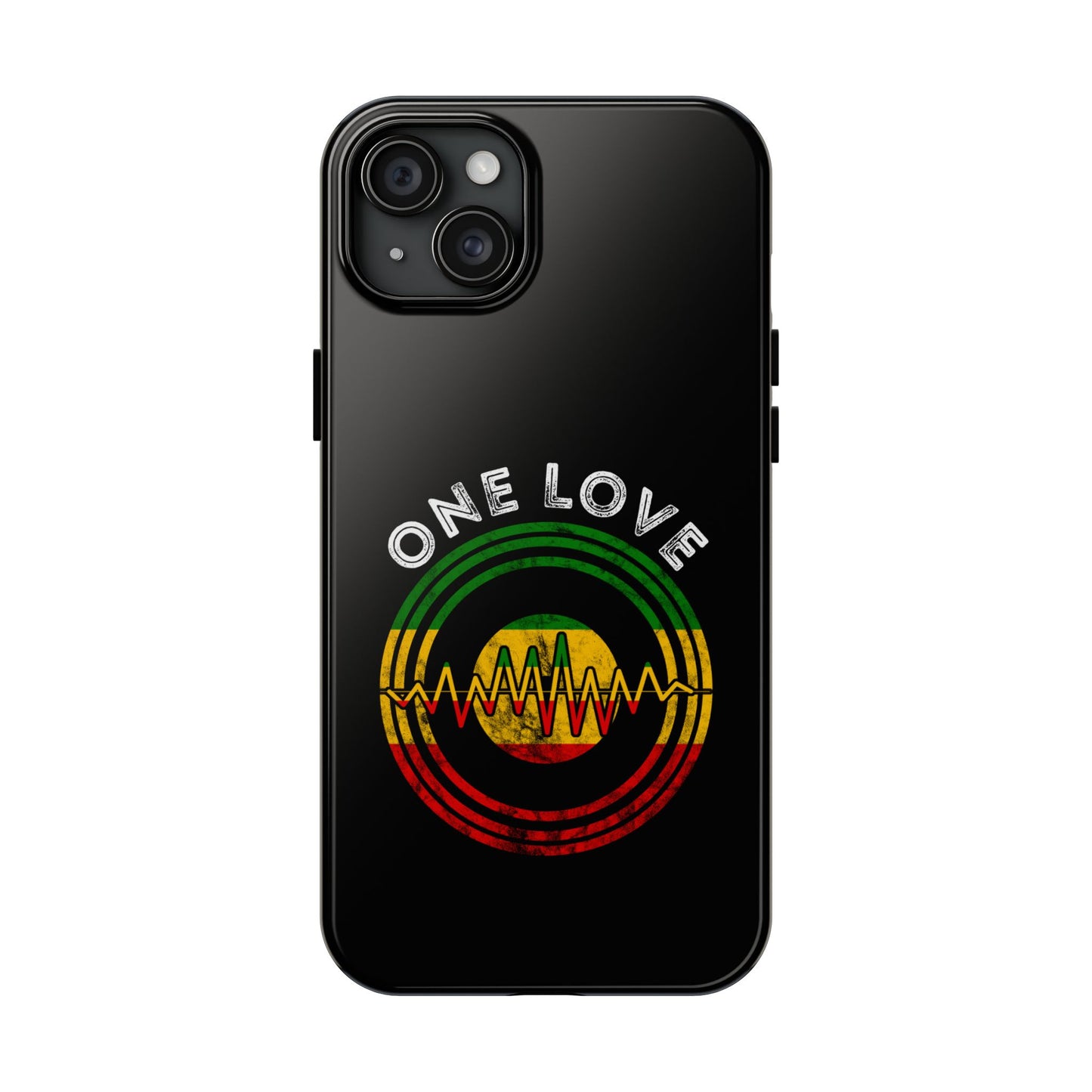 Reggae Music Vinyl Heartbeat Tough iPhone Case