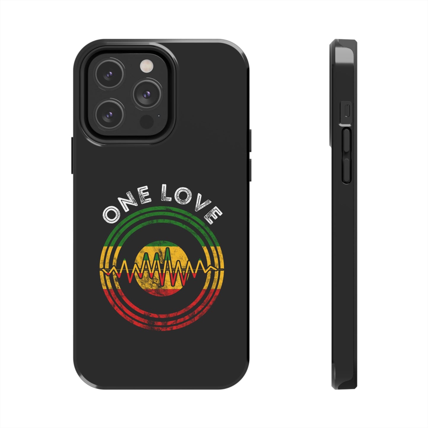 Reggae Music Vinyl Heartbeat Tough iPhone Case