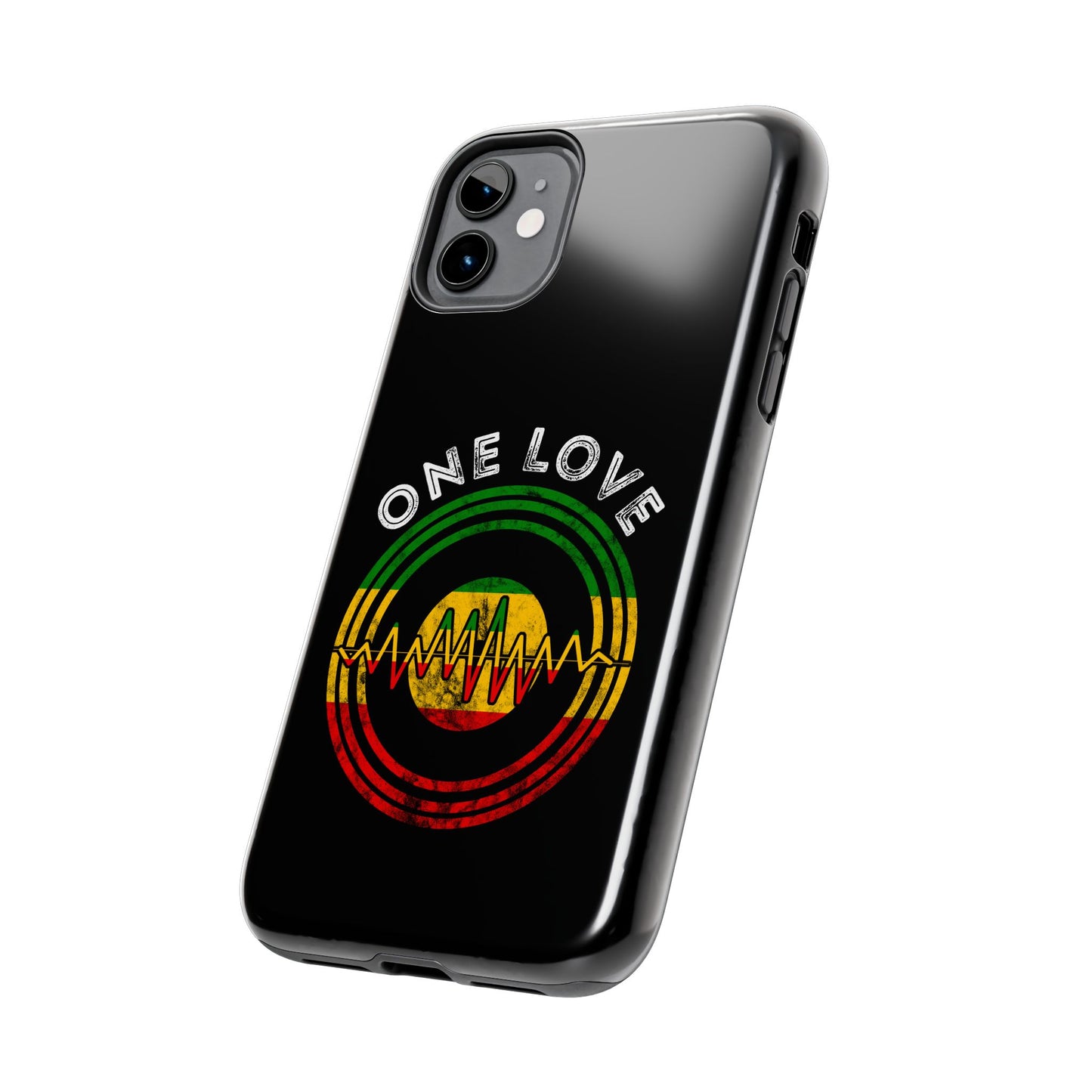 Reggae Music Vinyl Heartbeat Tough iPhone Case