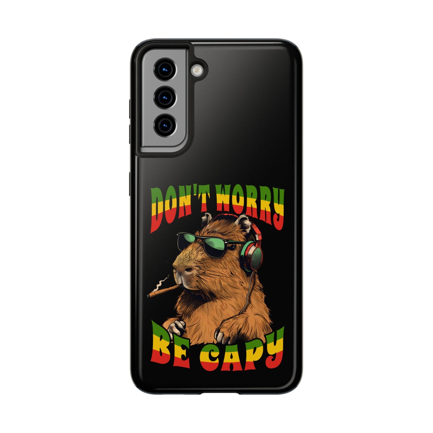 Reggae Capybara Don't Worry Be Capy Tough Samsung Galaxy Phone Case