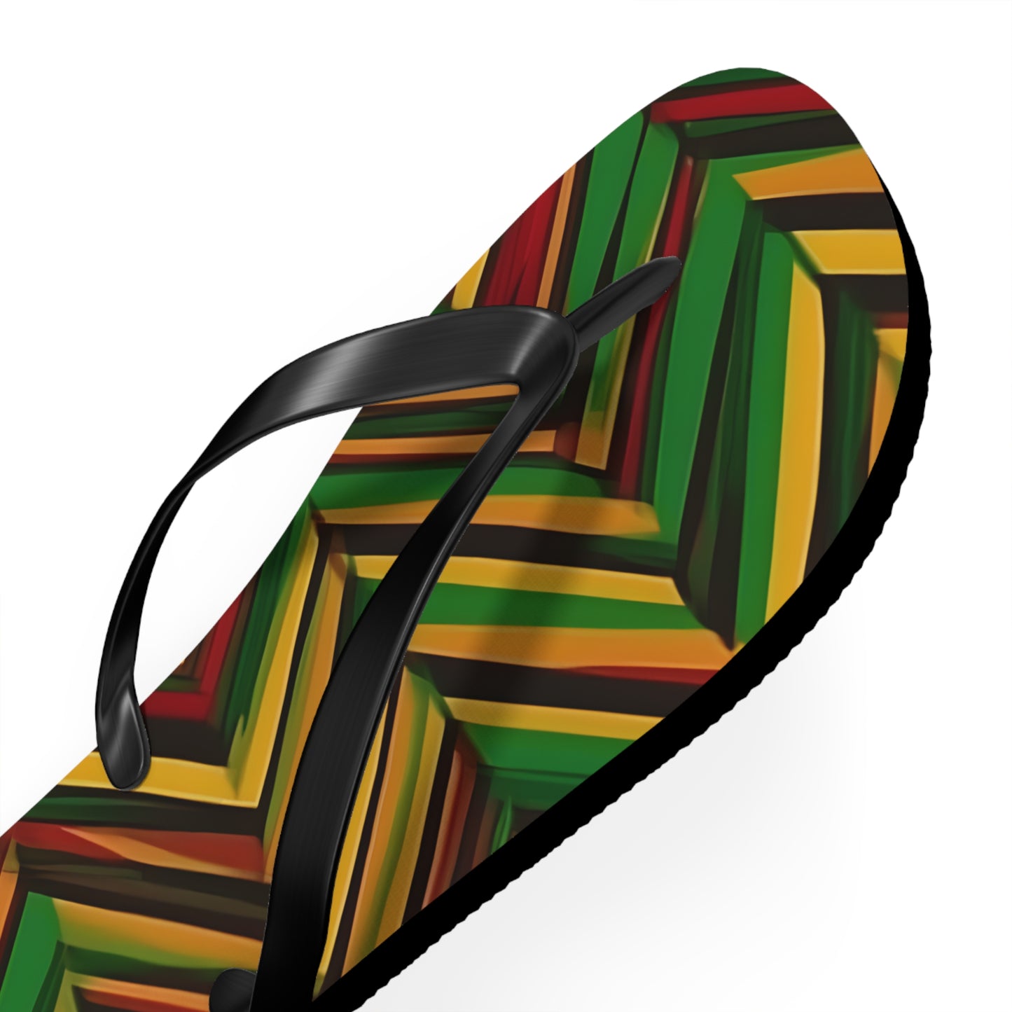 Reggae African Art Flip Flops