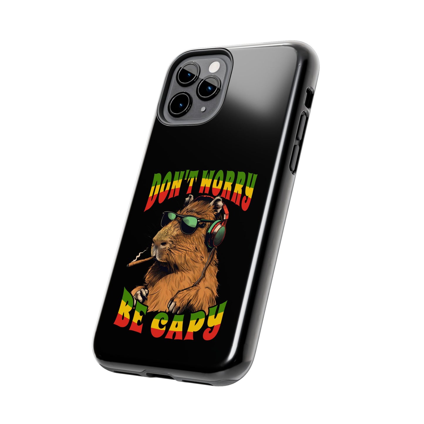 Reggae Capybara Don't Worry Be Capy Tough iPhone Case