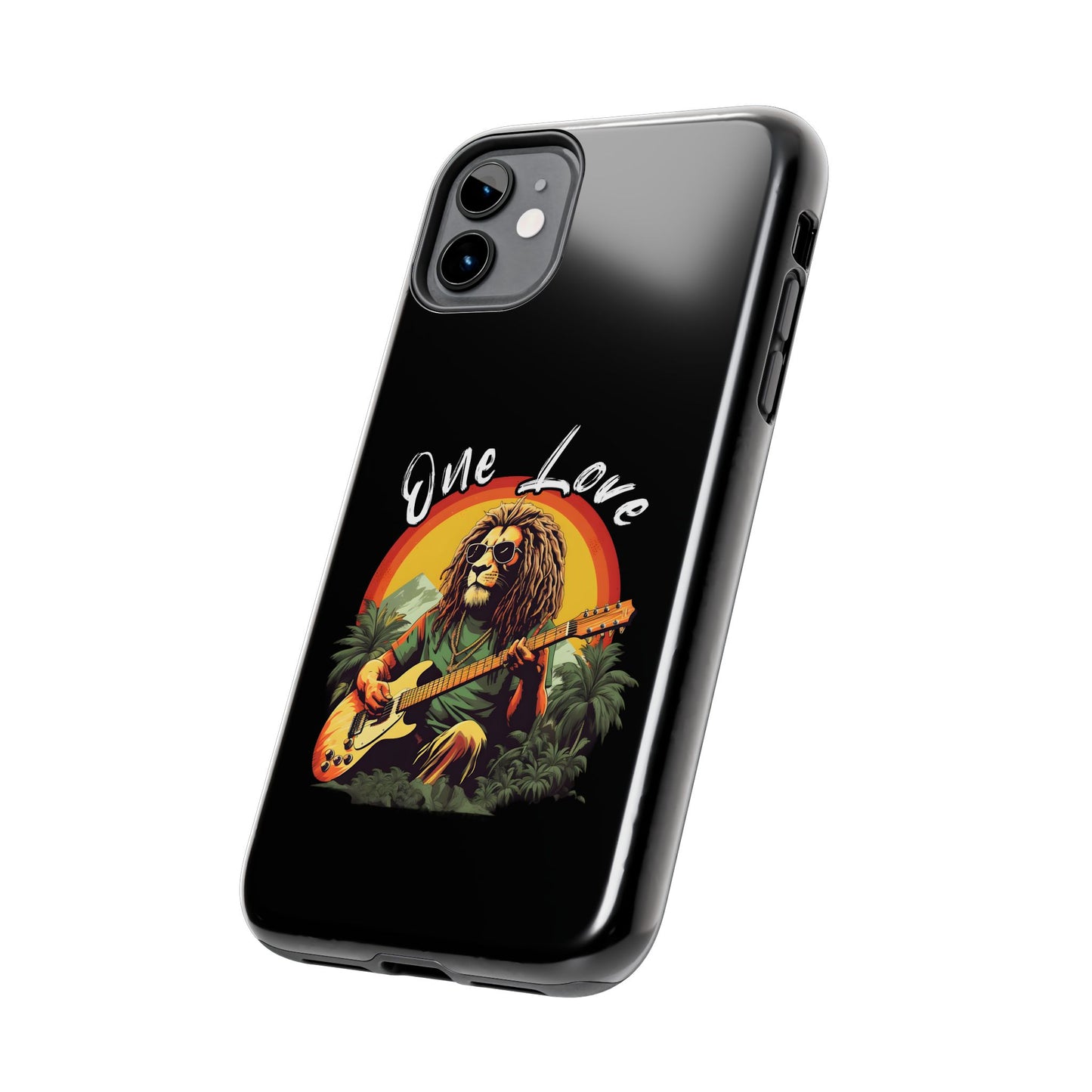 Reggae Music Lion Guitarist Tough iPhone Case