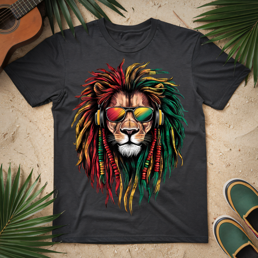 Rasta Reggae Lion Sunglasses T-Shirt