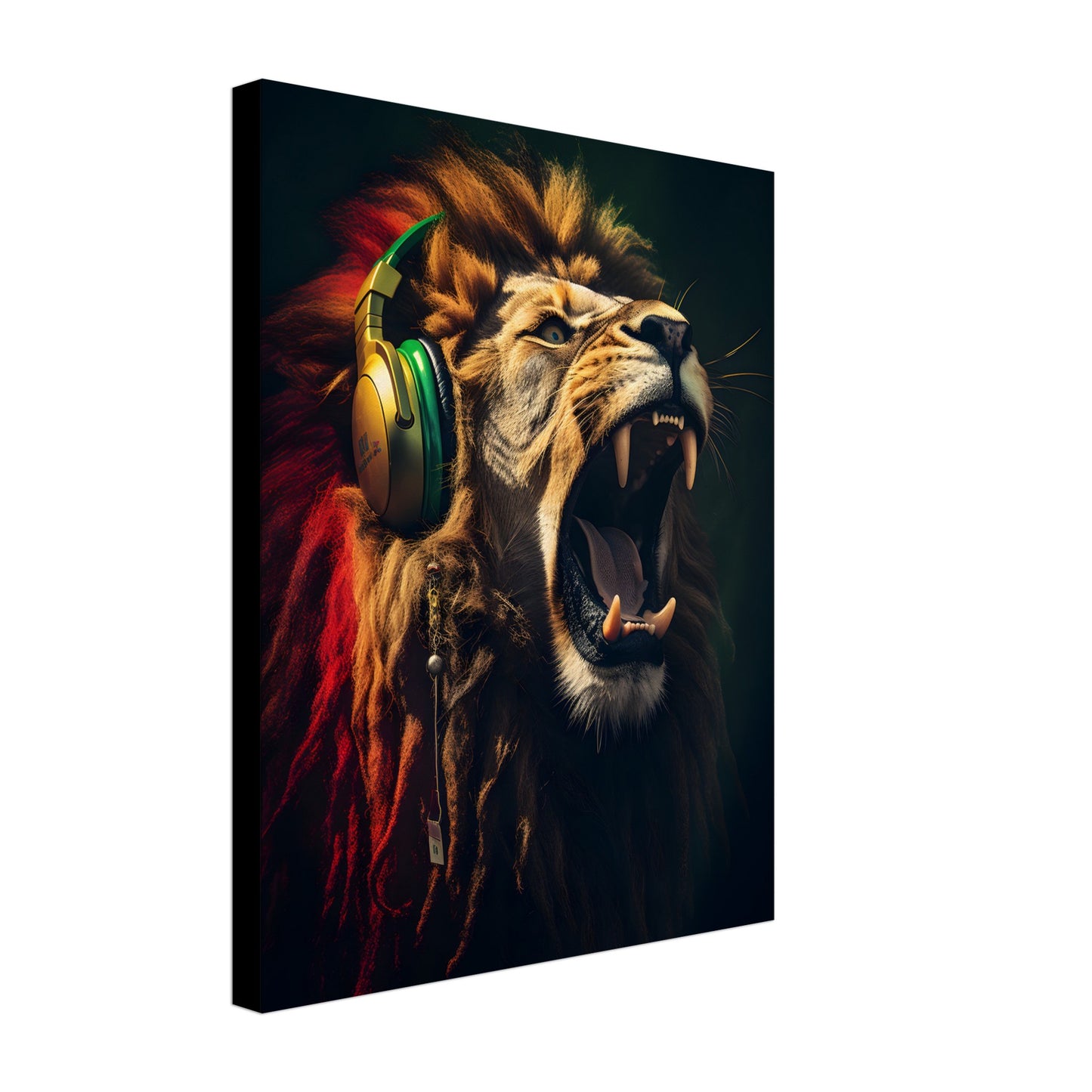 Angry Reggae Lion Canva Wall Art