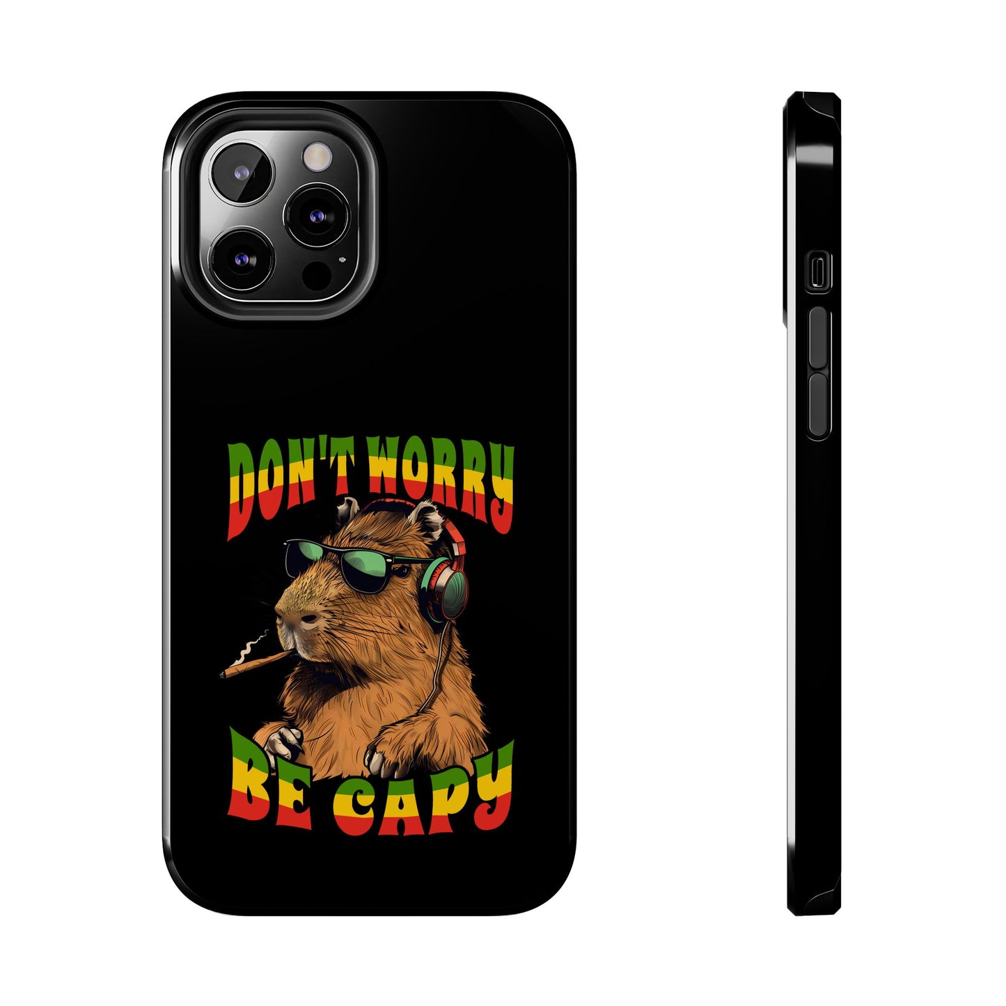 Reggae Capybara Don't Worry Be Capy Tough iPhone Case