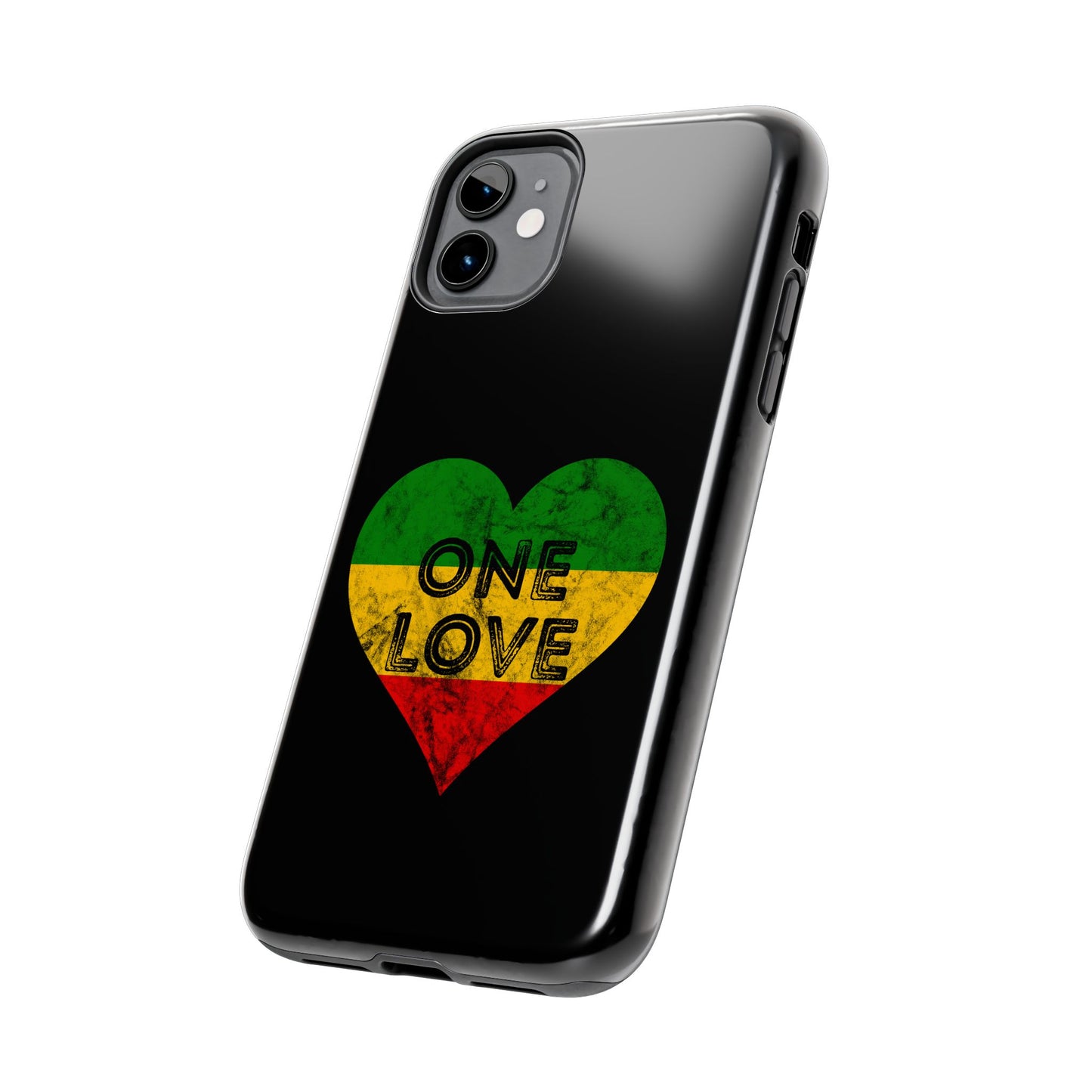 Reggae Heart One Love Tough iPhone Case