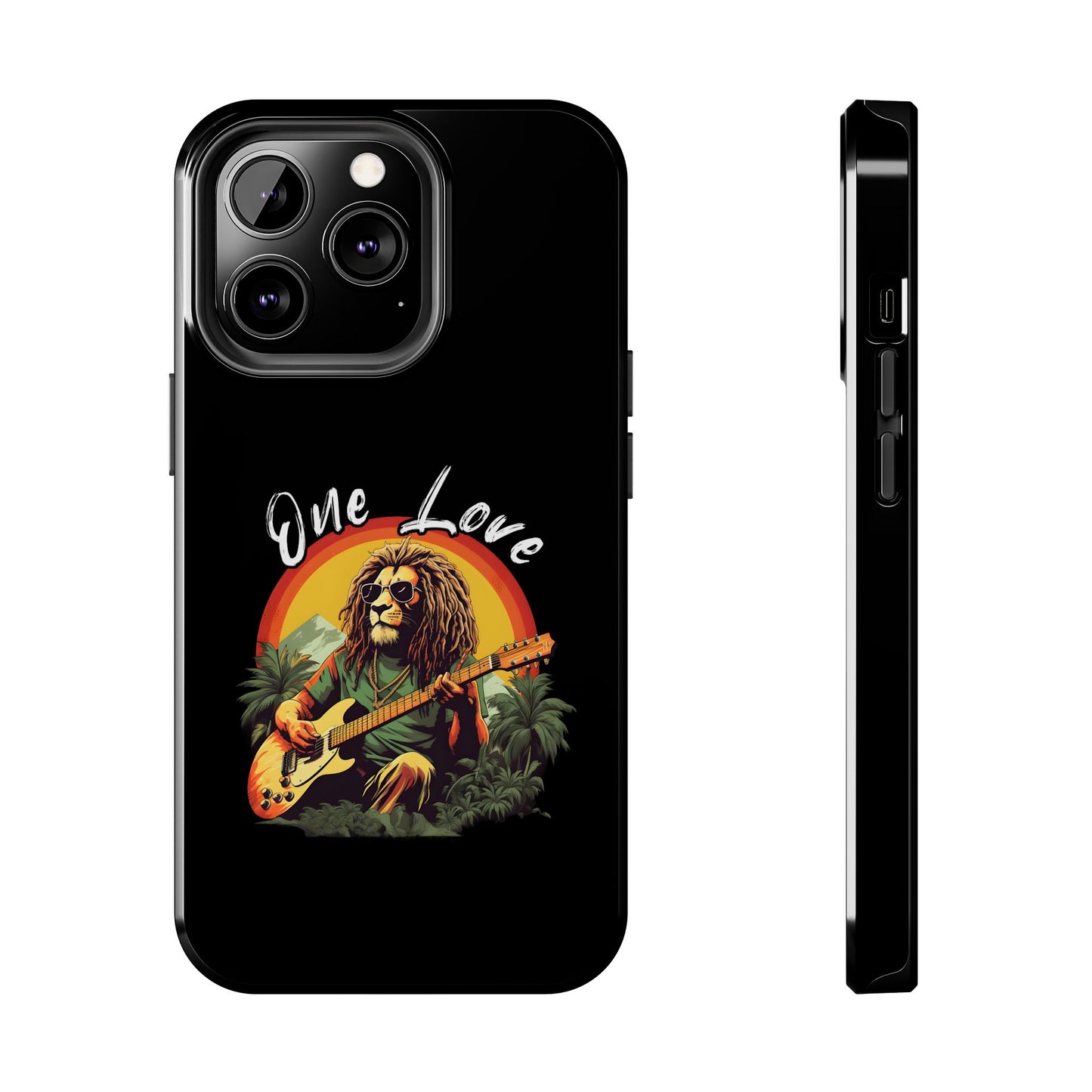 Reggae Music Lion Guitarist Tough iPhone Case