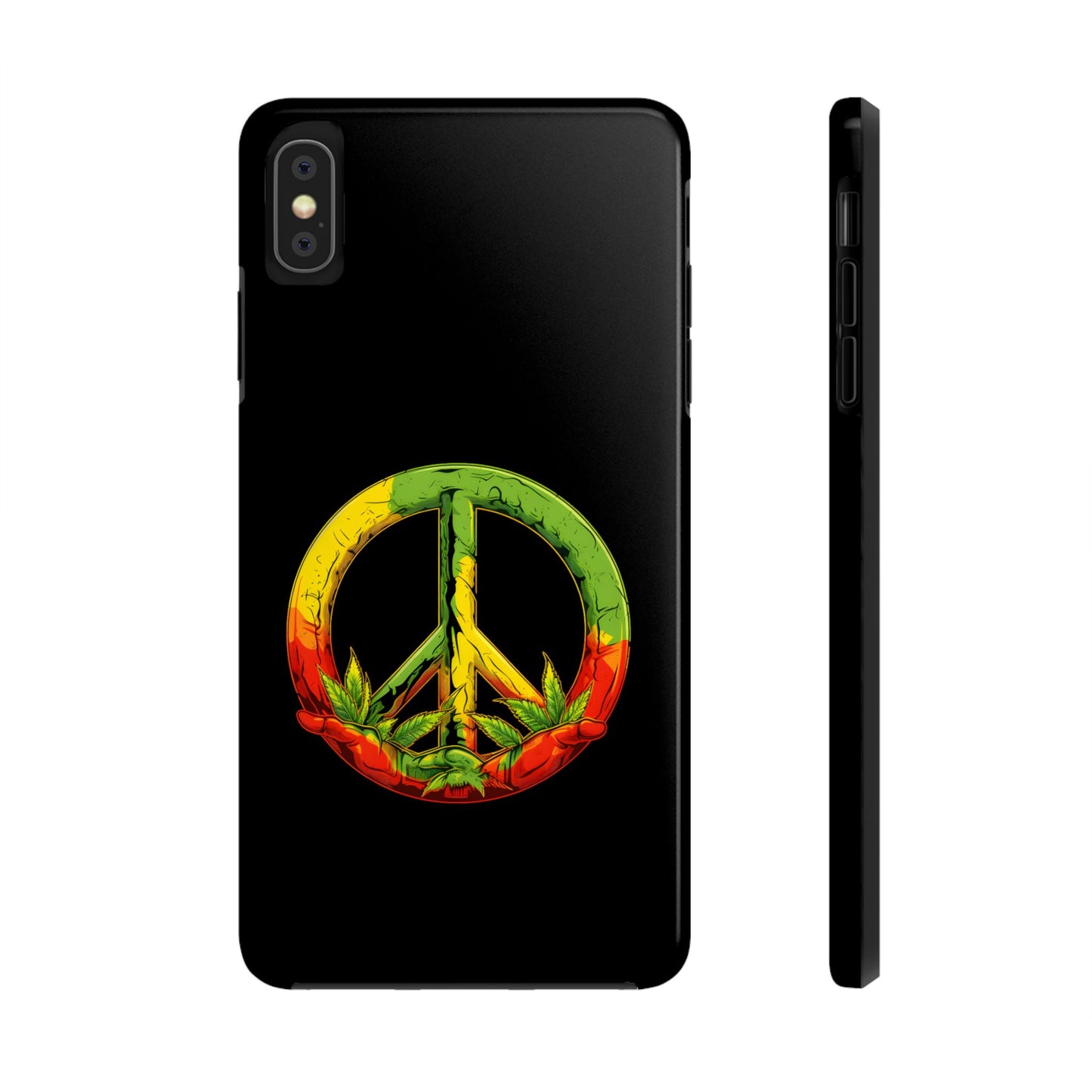 Reggae Peace Sign Tough iPhone Case