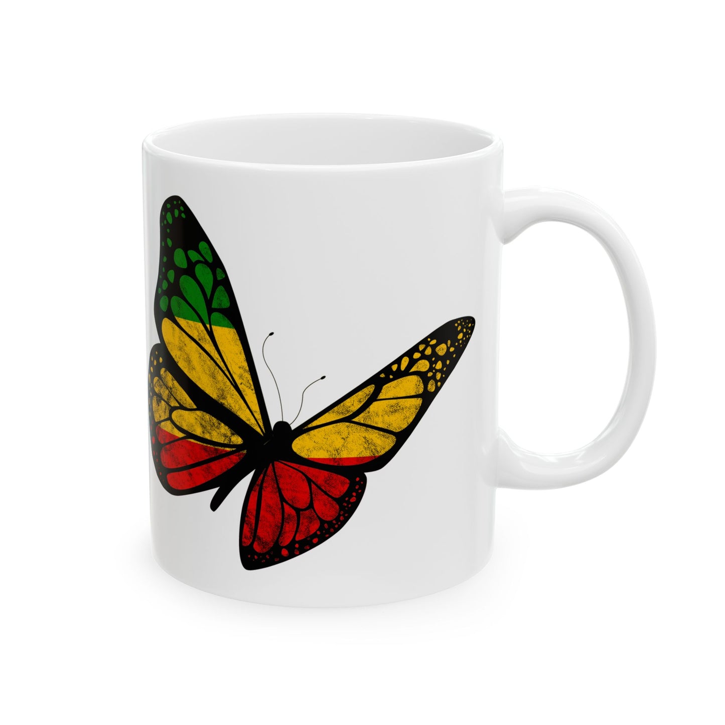 Reggae Harmony Butterfly White Mug