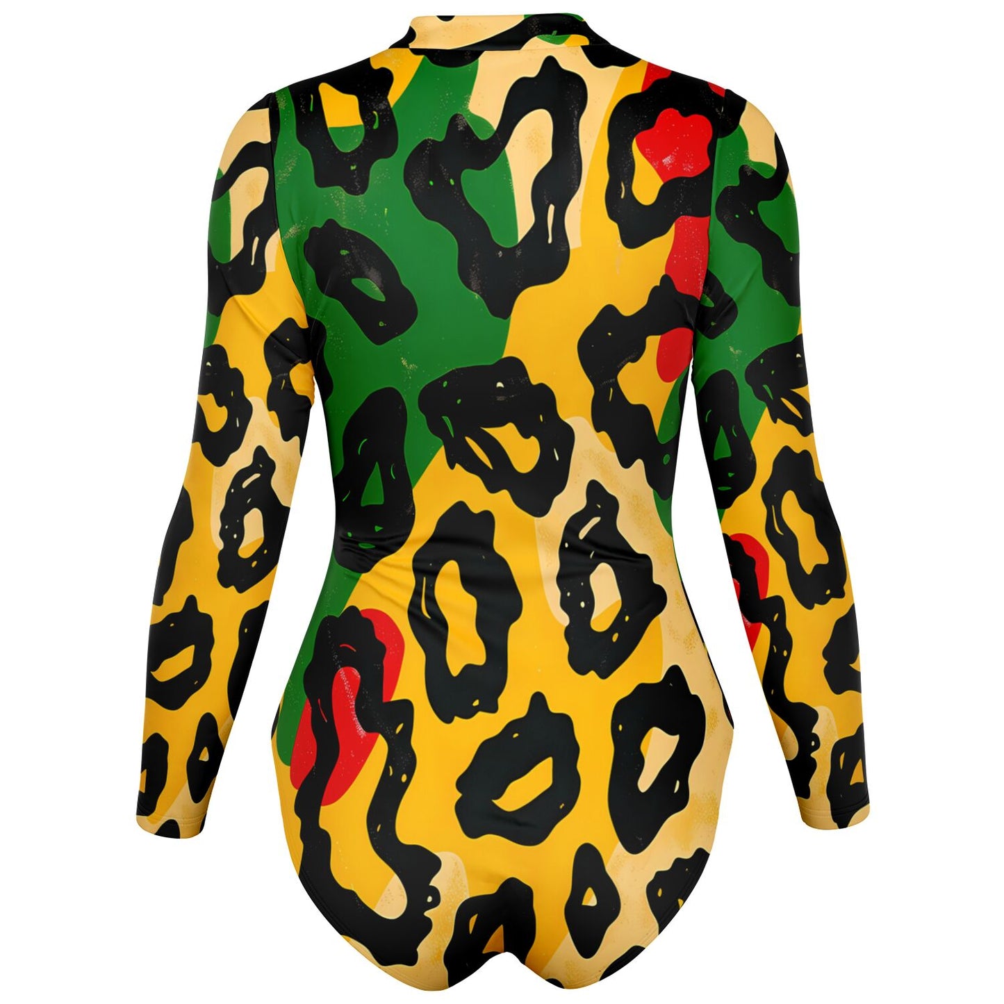 Reggae Leopard Bodysuit Long Sleeve