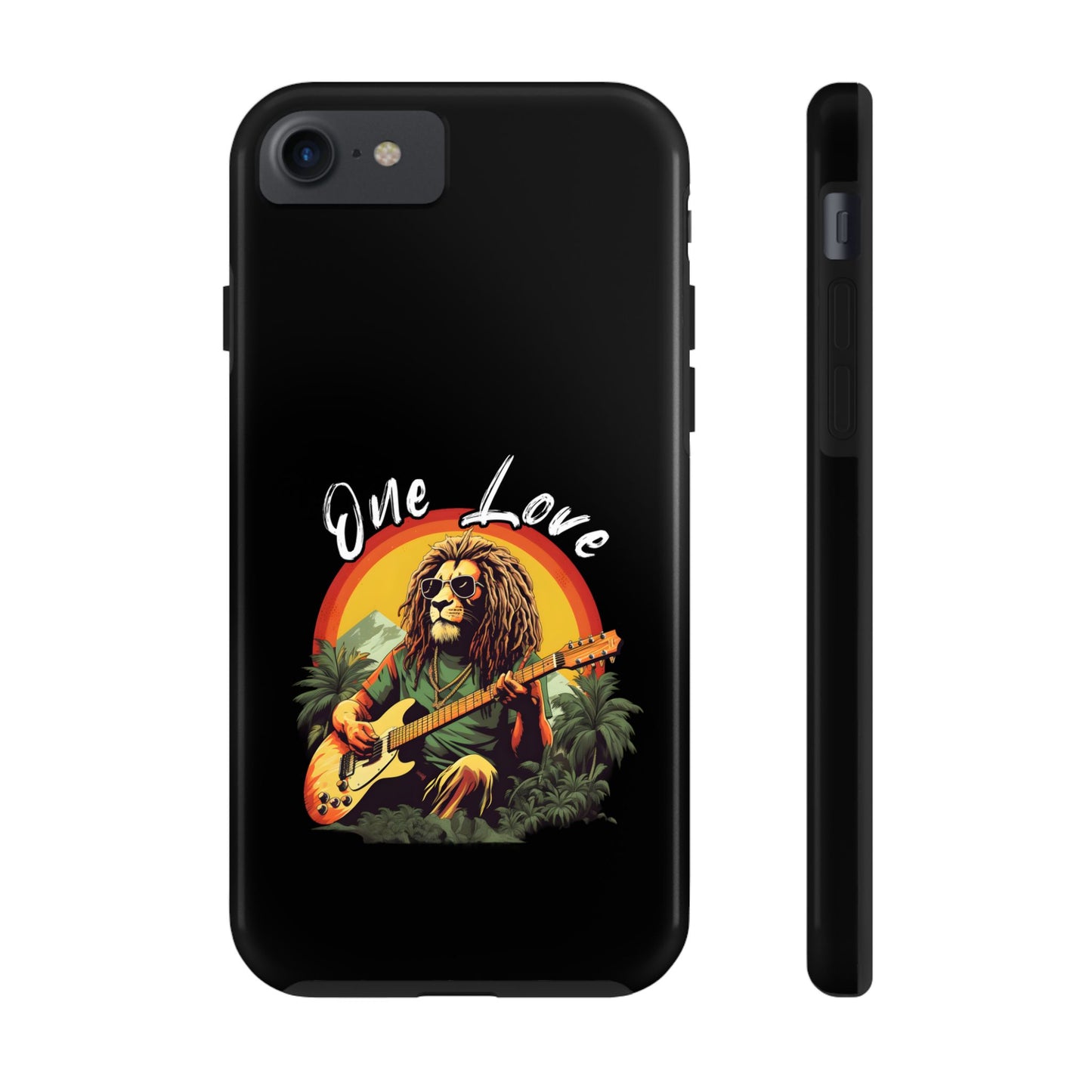 Reggae Music Lion Guitarist Tough iPhone Case