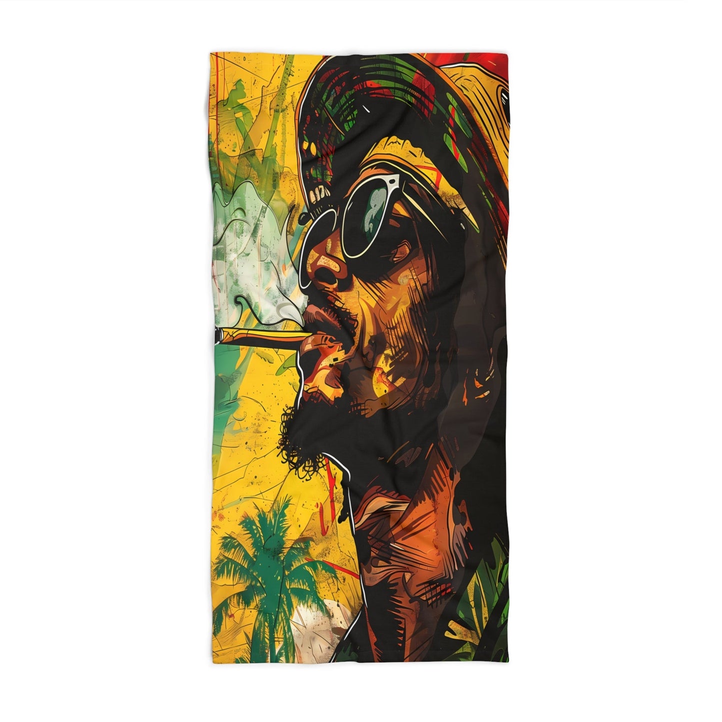 Relaxed Reggae Man Beach Towel