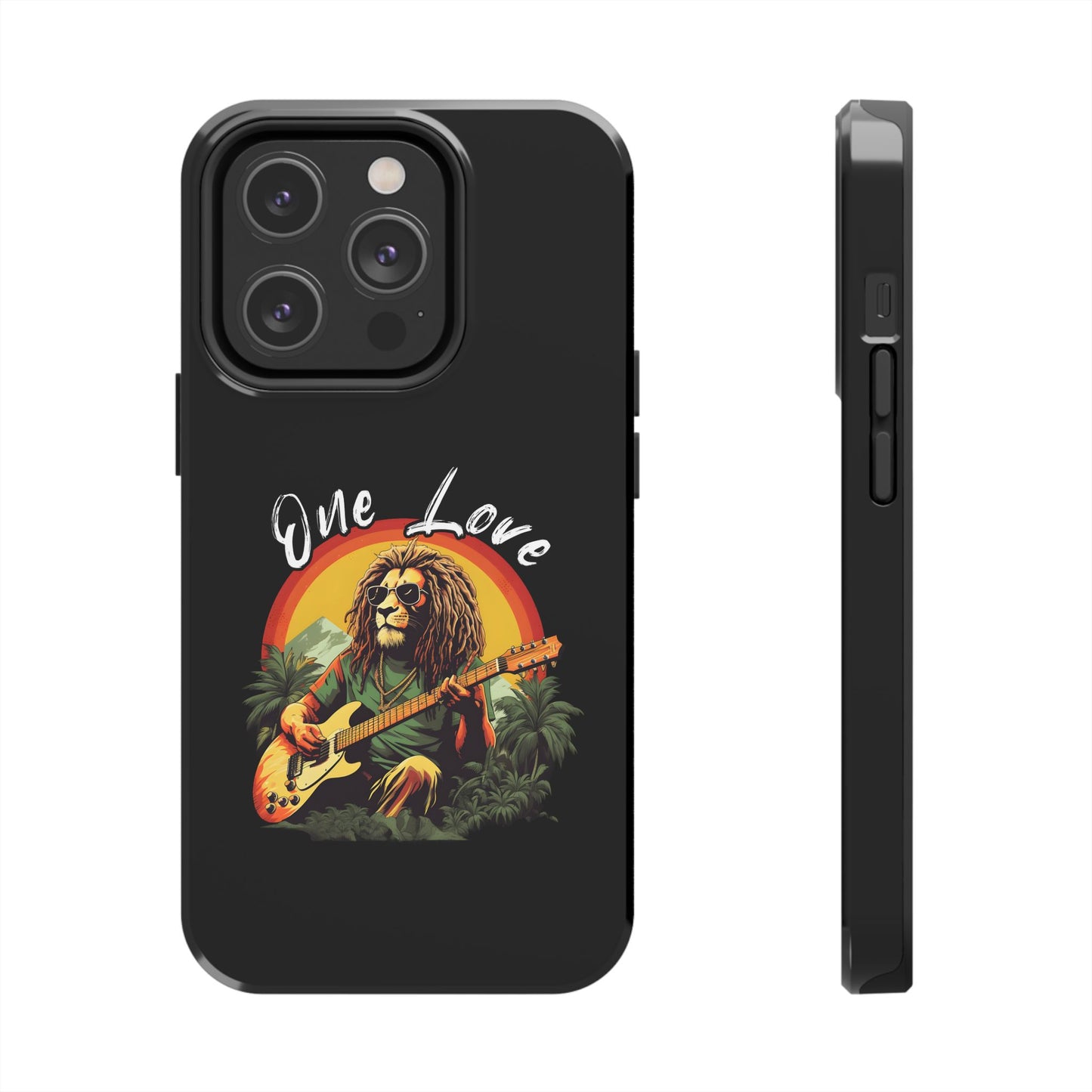 Reggae Music Lion Guitarist Tough iPhone Case