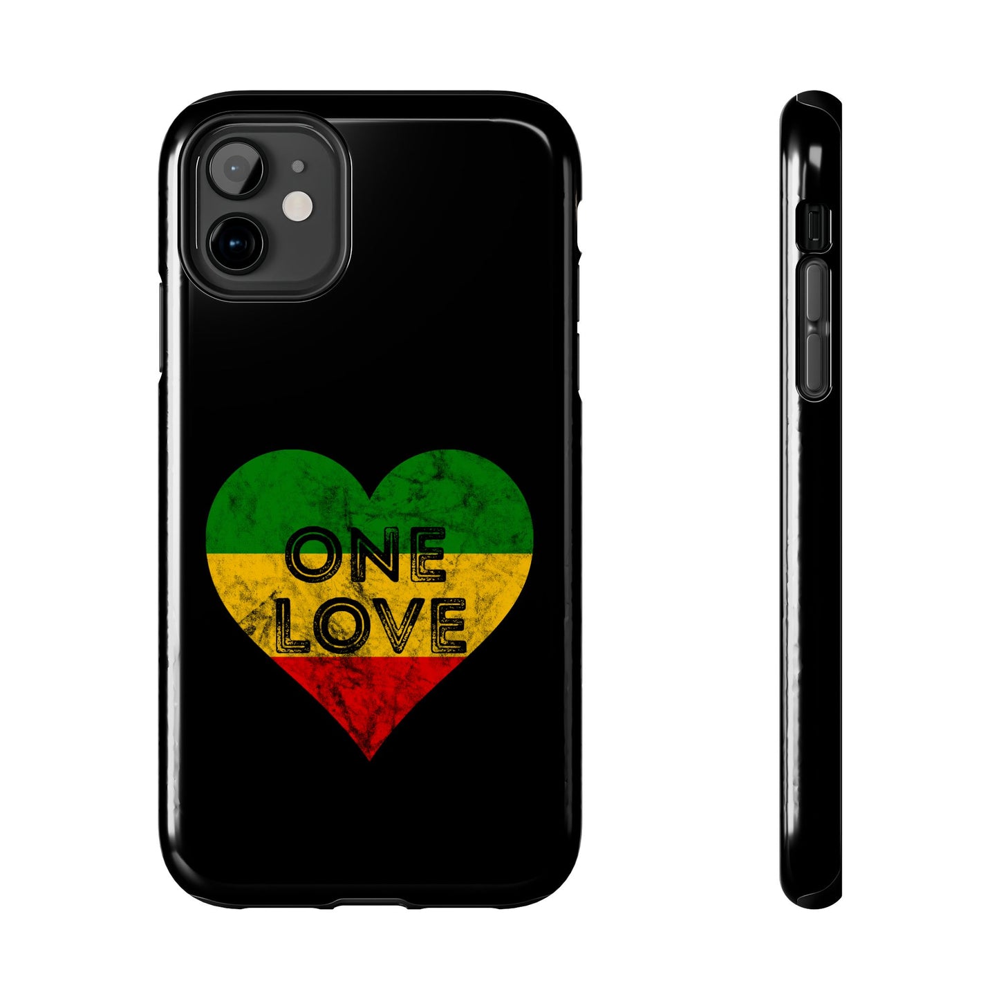 Reggae Heart One Love Tough iPhone Case