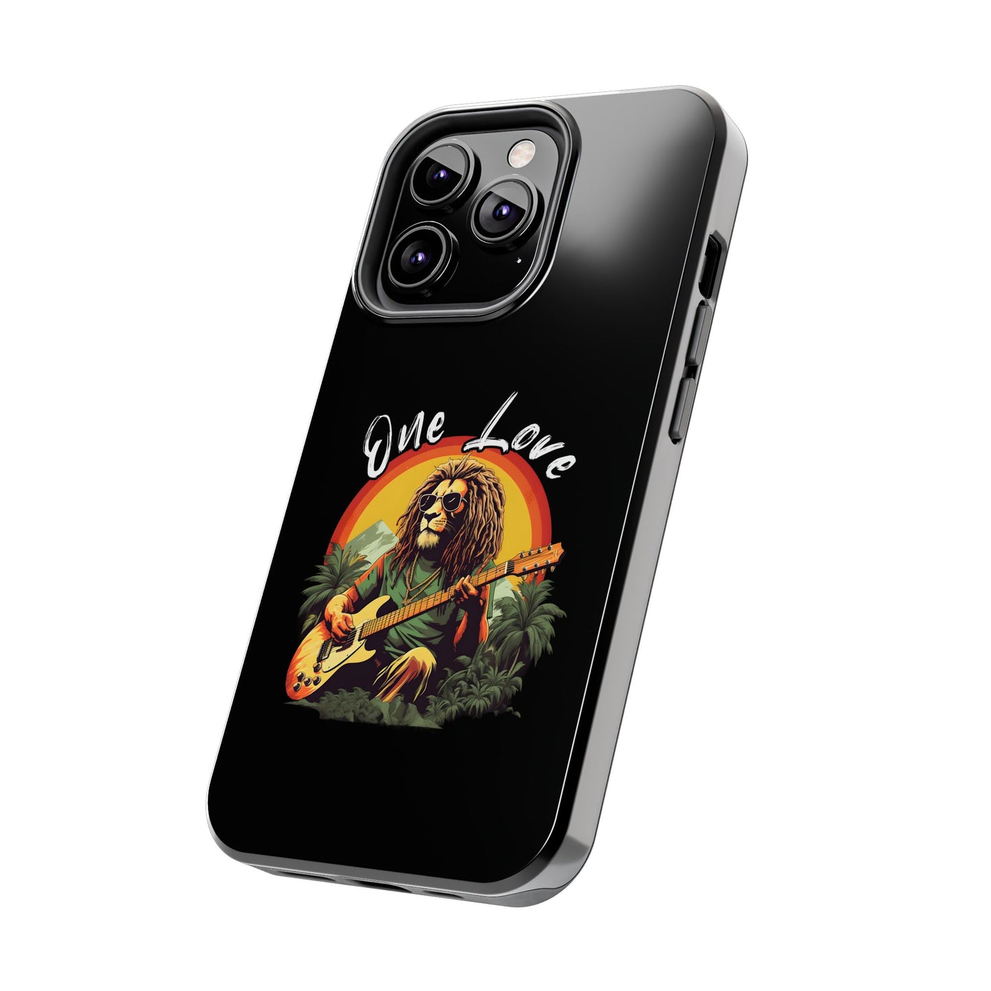 Reggae Music Lion Guitarist Tough iPhone Case