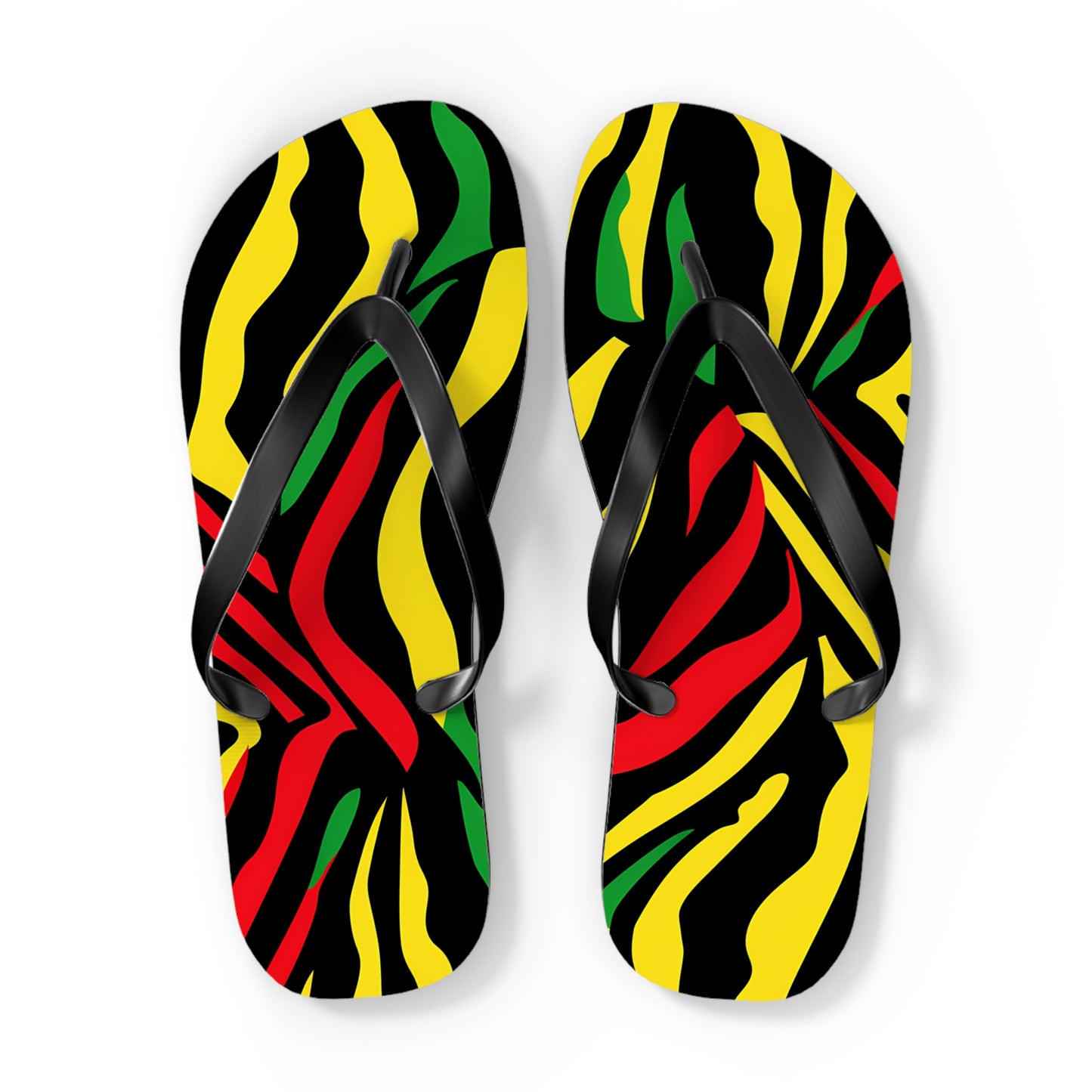 Reggae Zebra Flip Flops