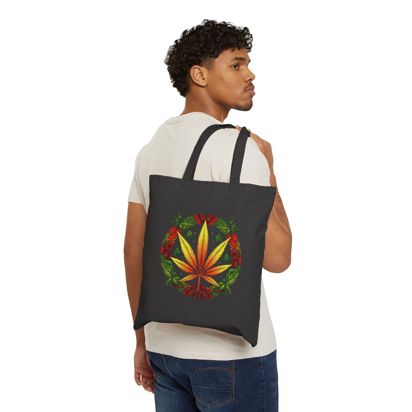 Reggae Peace Mandala Tote Bag