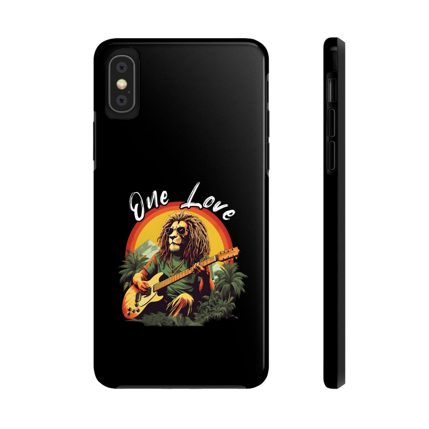 Reggae Music Lion Guitarist Tough iPhone Case