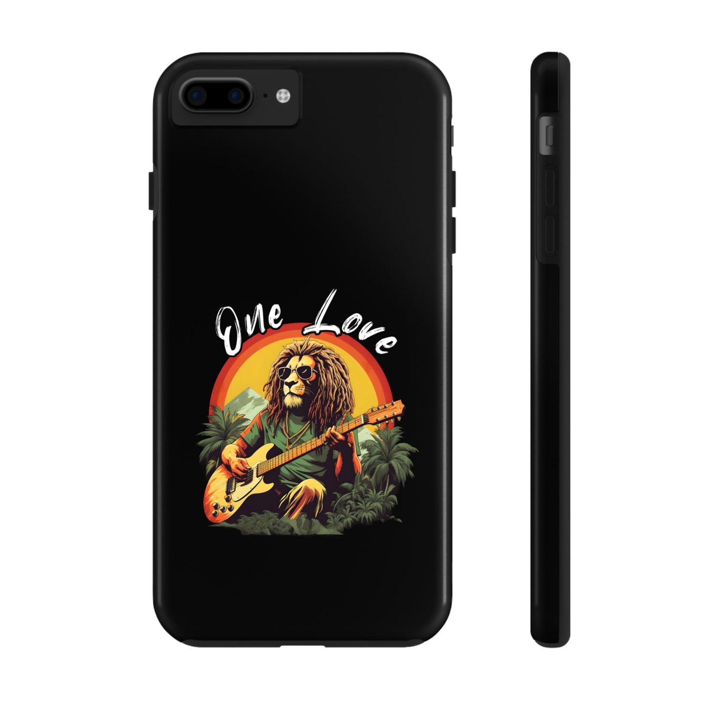 Reggae Music Lion Guitarist Tough iPhone Case