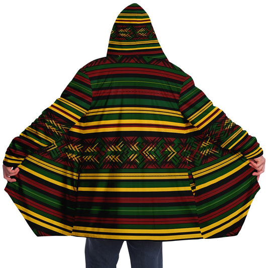 Reggae African Pattern Microfleece Unisex Cloak