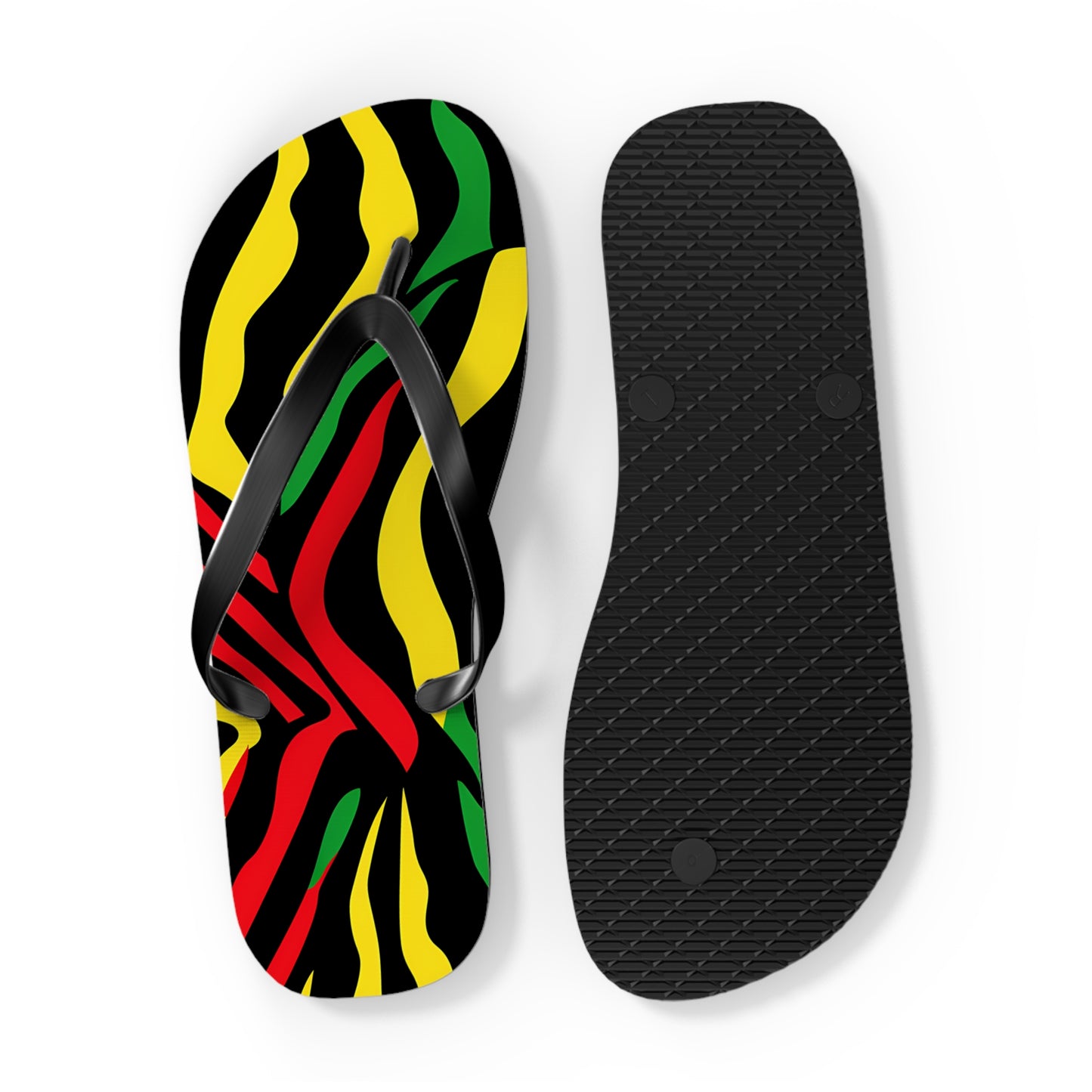 Reggae Zebra Flip Flops