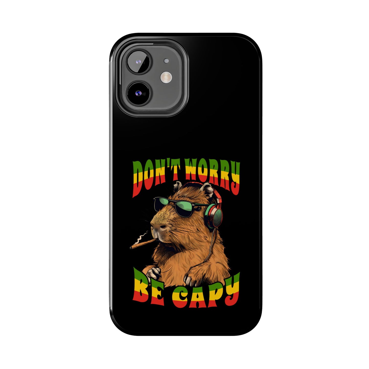 Reggae Capybara Don't Worry Be Capy Tough iPhone Case