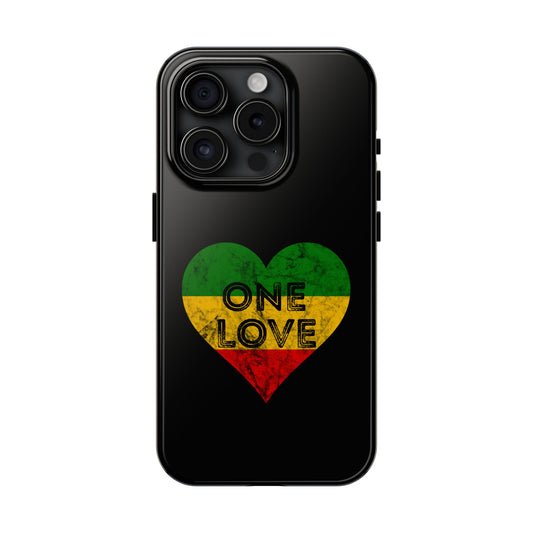 Reggae Heart One Love Tough iPhone Case