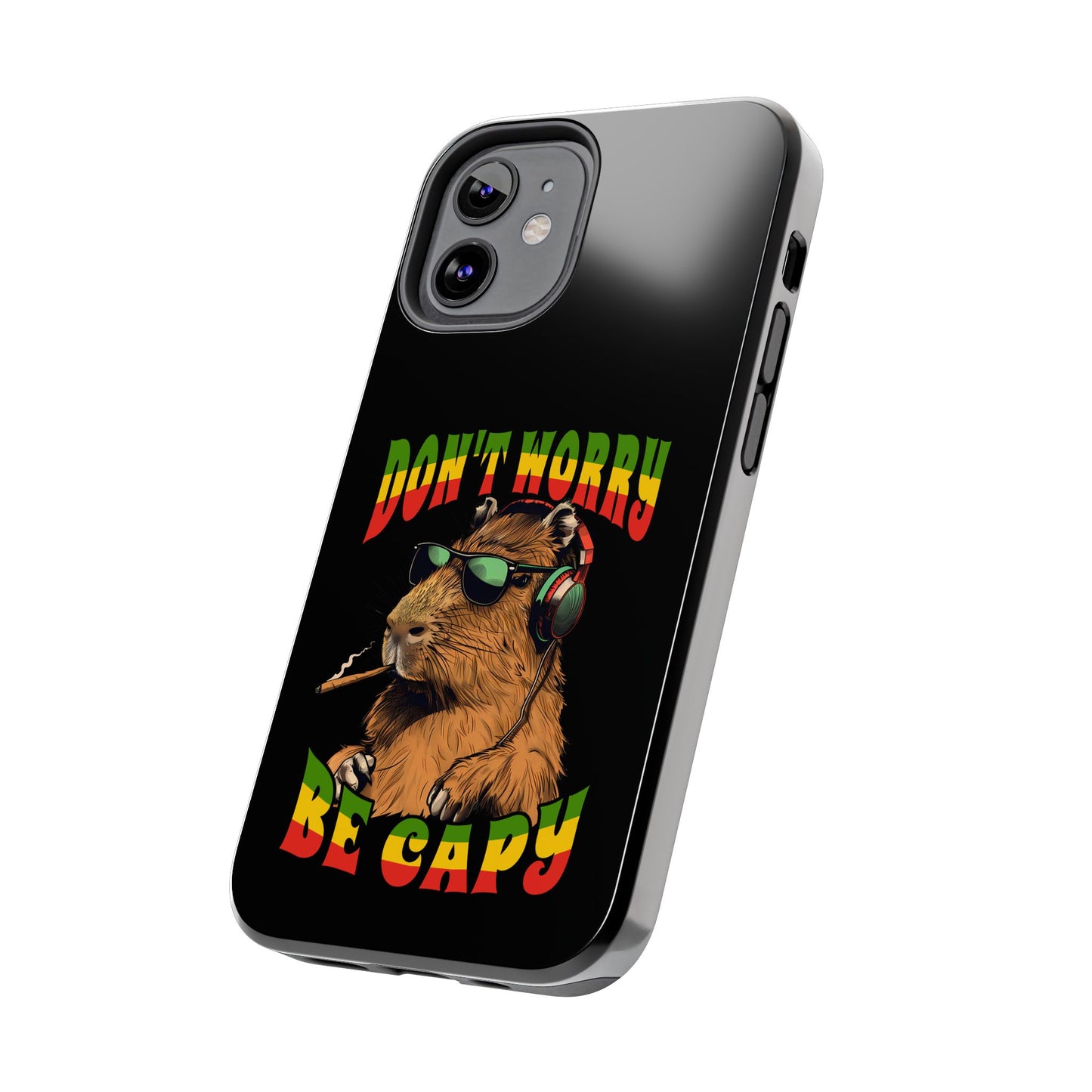 Reggae Capybara Don't Worry Be Capy Tough iPhone Case