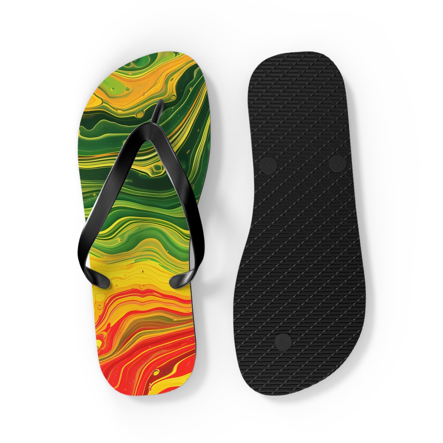 Reggae Wave Flip Flops