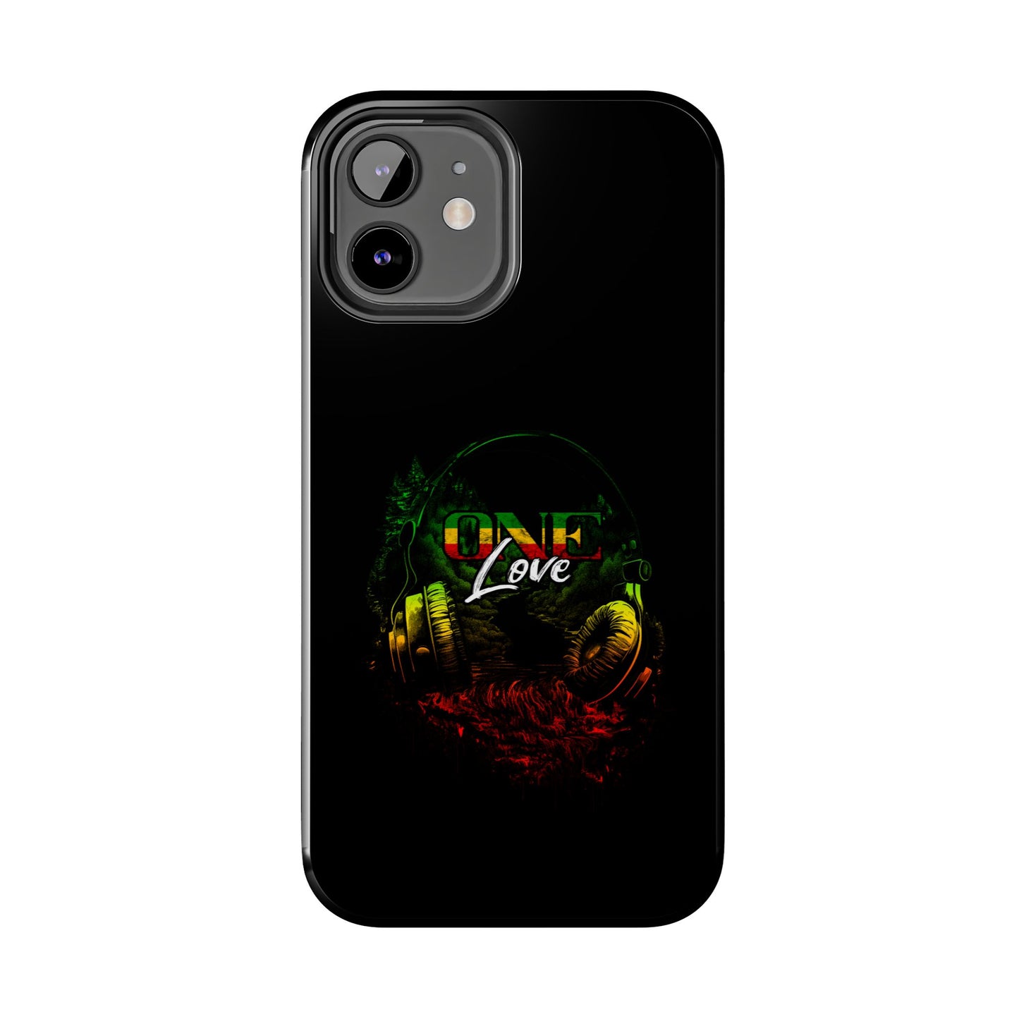 Reggae Music Headphones One Love Tough iPhone Case