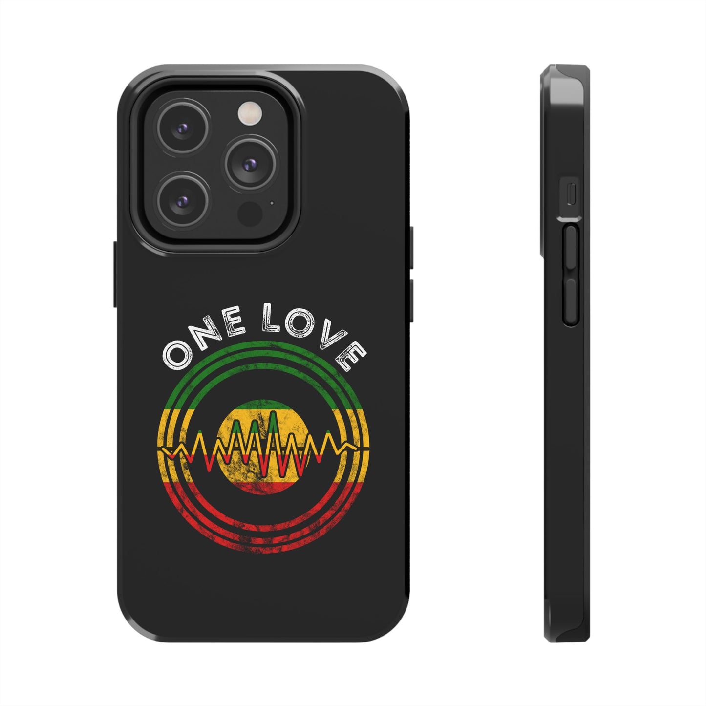 Reggae Music Vinyl Heartbeat Tough iPhone Case