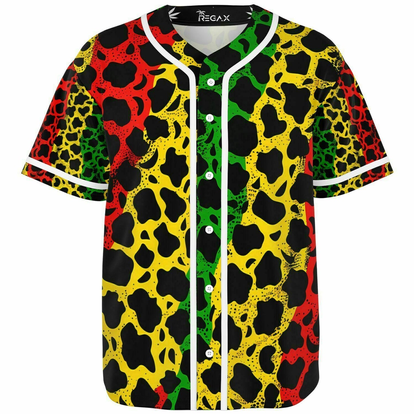 Reggae Leopard Pattern Baseball Jersey