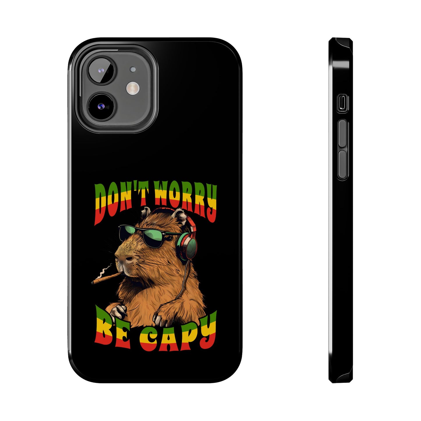 Reggae Capybara Don't Worry Be Capy Tough iPhone Case