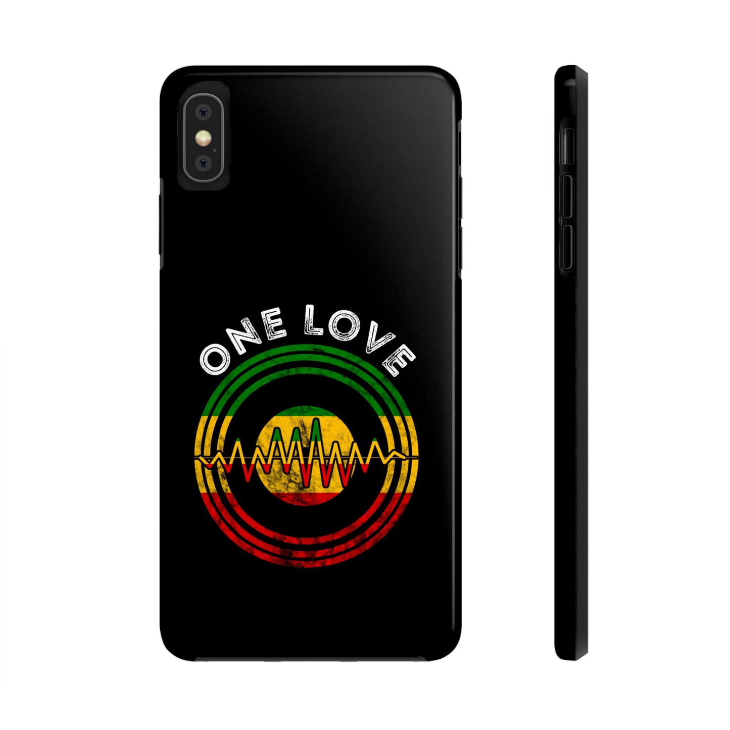 Reggae Music Vinyl Heartbeat Tough iPhone Case