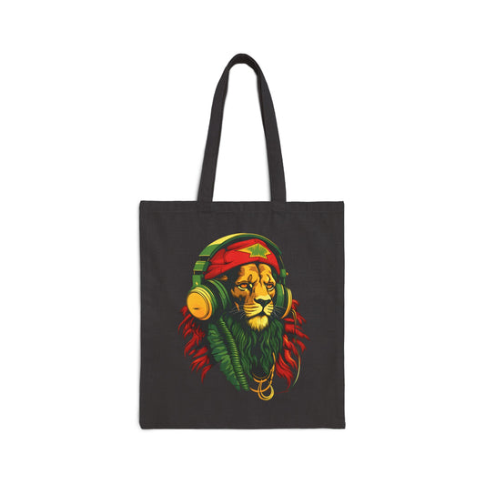 Haile Selassie Reggae Music Lion Tote Bag