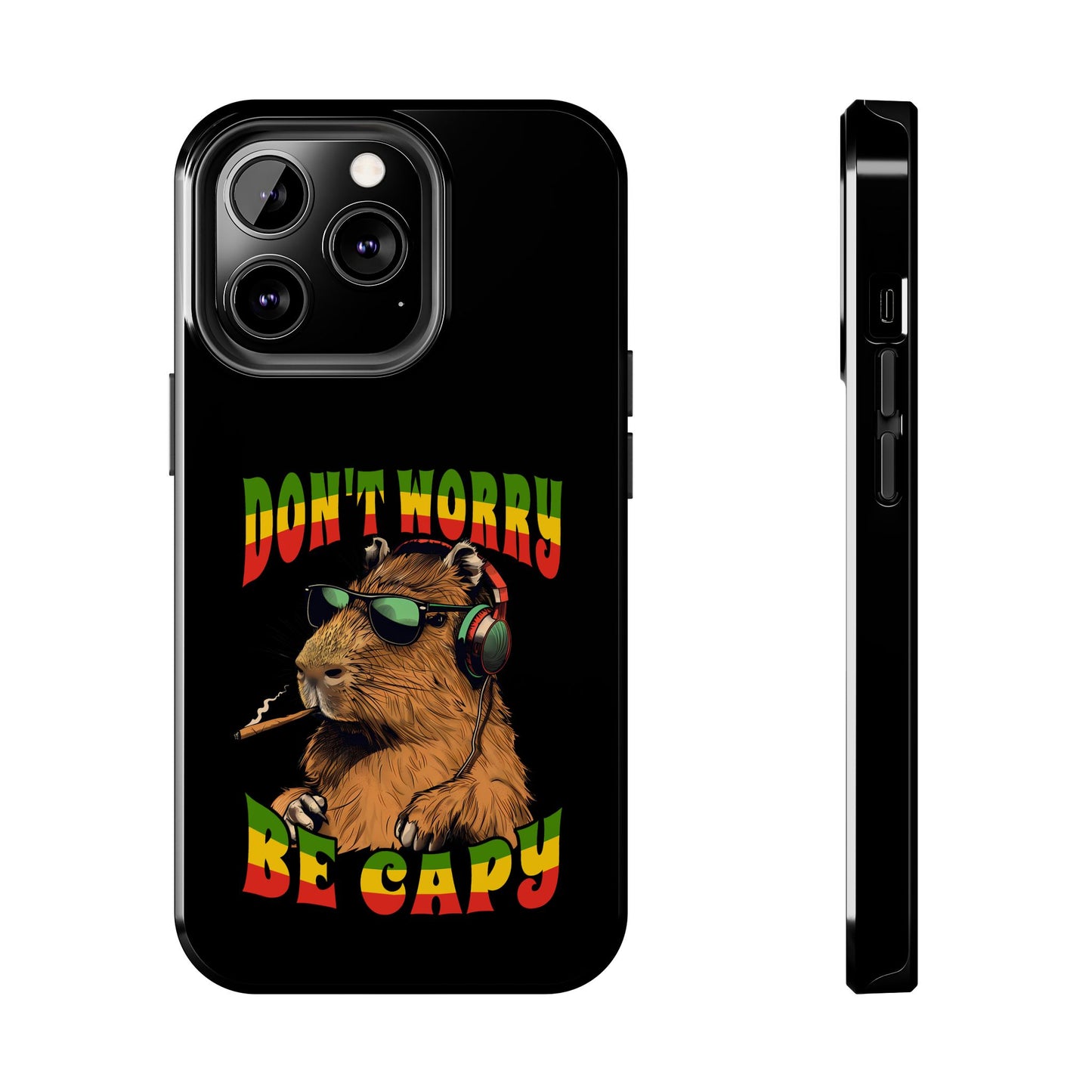 Reggae Capybara Don't Worry Be Capy Tough iPhone Case