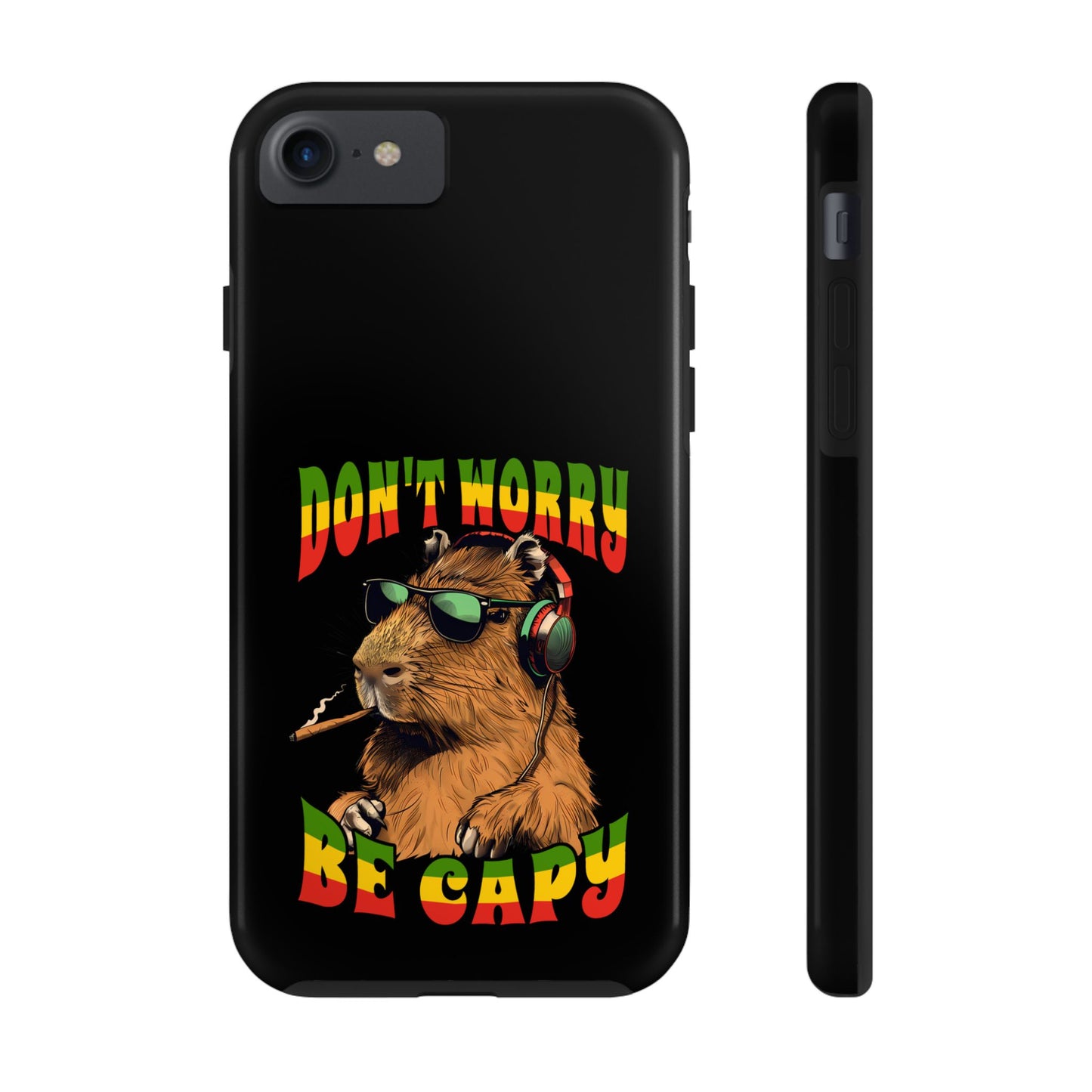 Reggae Capybara Don't Worry Be Capy Tough iPhone Case