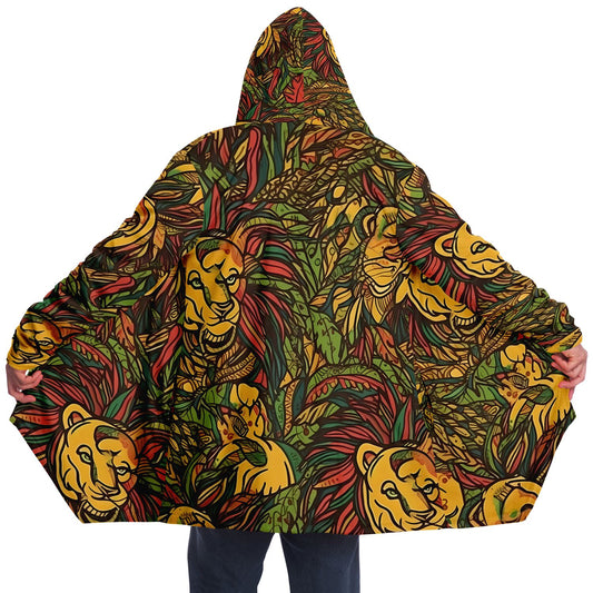 Reggae Lion Pattern Microfleece Unisex Cloak