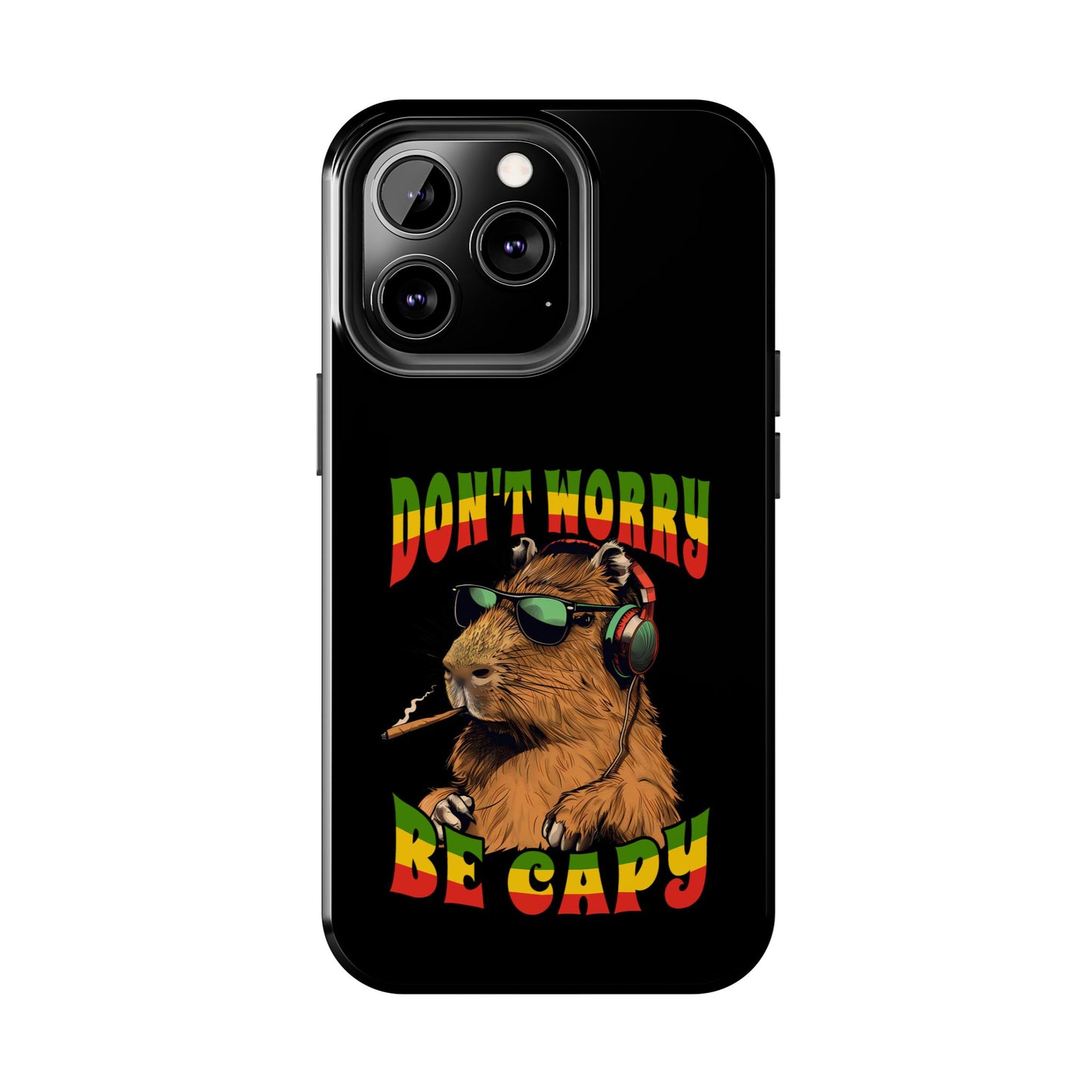 Reggae Capybara Don't Worry Be Capy Tough iPhone Case