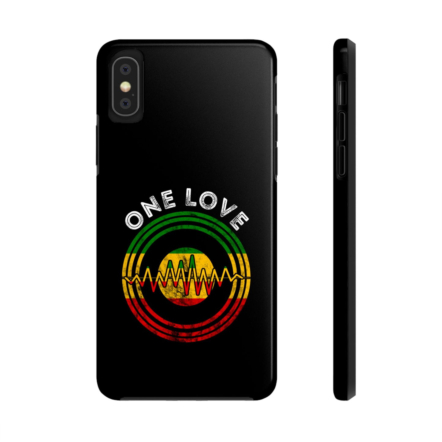 Reggae Music Vinyl Heartbeat Tough iPhone Case