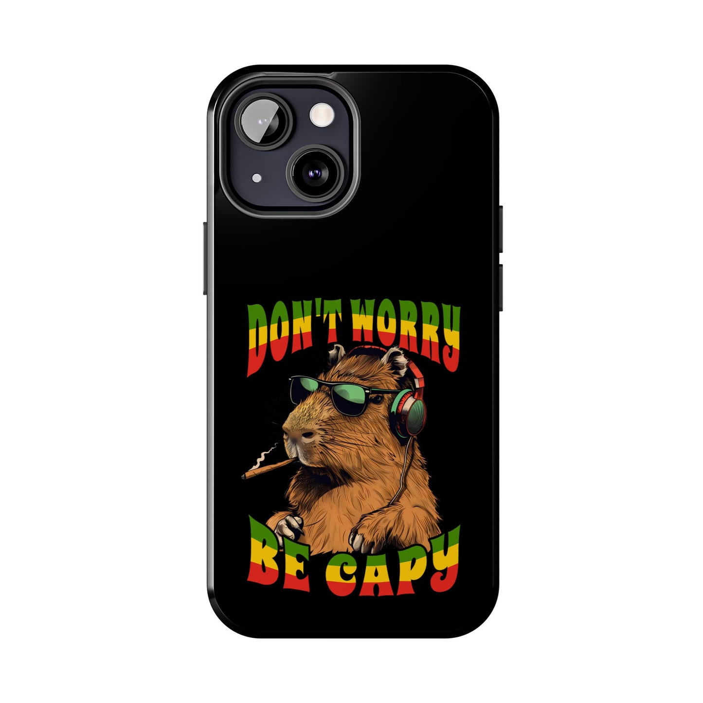 Reggae Capybara Don't Worry Be Capy Tough iPhone Case