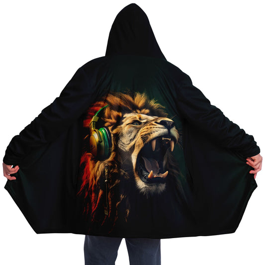 Regae Music Lion Microfleece Unisex Cloak