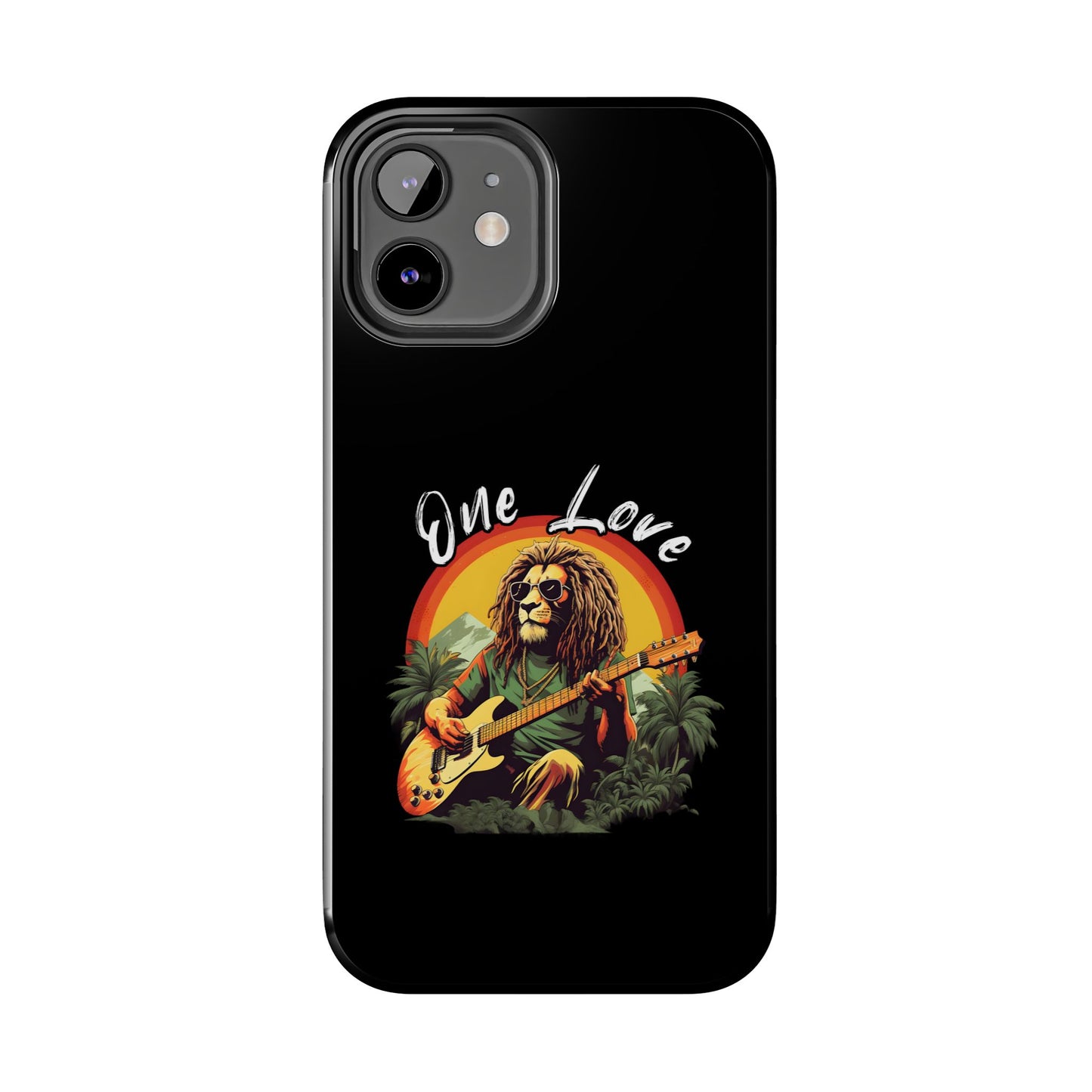 Reggae Music Lion Guitarist Tough iPhone Case