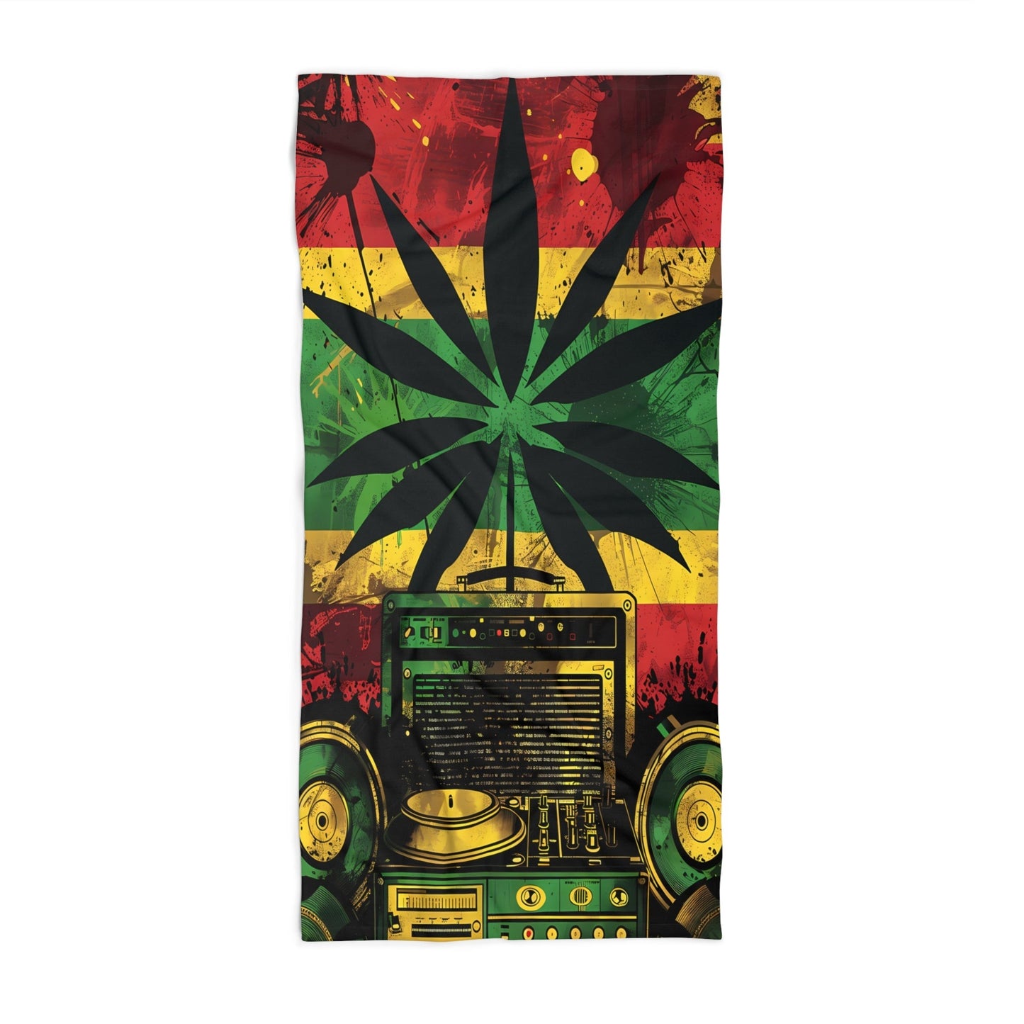 Reggae Music Plant Beach Towel